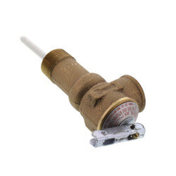 Cash Acme NCLX-5LX 3/4" Temperature & Pressure Relief Valve - Push To Connect, 150 PSI, 210°F, Brass, For Water Heaters