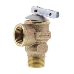 Cash Acme NCLX-5LX 3/4" Temperature & Pressure Relief Valve - Push To Connect, 150 PSI, 210°F, Brass, For Water Heaters