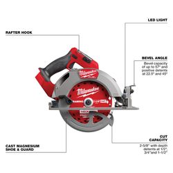 thumbnail interactive-video image 1 of Milwaukee M18 FUEL 7-1/4" Circular Saw 2834-20 (Tool Only, Includes Battery?) 1 of 3