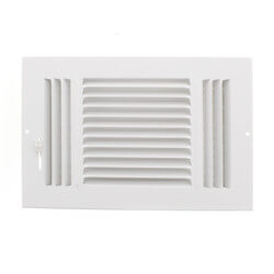 43866 - Hart u0026 Cooley 43866 - 10 x 6 (Wall Opening Size) White Three-Way  Sidewall/Ceiling Register (683 Series)