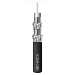 50071008 - Honeywell Genesis 50071008 - 1000 ft - 18/1 RG6 CCS Quad-Shield  (CATV) Video Cable - Black, Reel