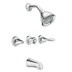 MW ♡ 82663 - Moen 82663 - Three Handle Single Function Bathtub & Shower
