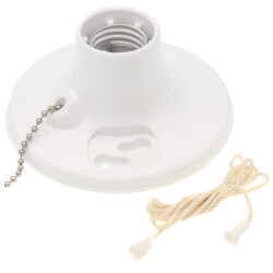 Leviton - E-26 Porcelain 2-Piece Pullchain Socket