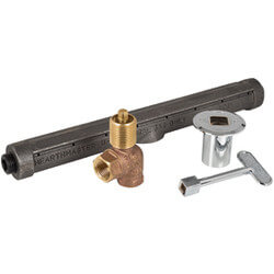 Natural Gas Blue Flame Log Lighter - 16" Pipe With Air/Gas Mixing Chamber