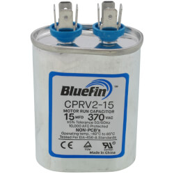 CPRV2-15 - Bluefin CPRV2-15 - 15 MFD Oval Motor Run Capacitor (370V)