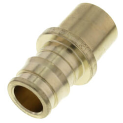 50 Pieces 1/2" PEX B X 1/2" Male Sweat Adapter Fittings - Lead Free Brass Crimp Connections