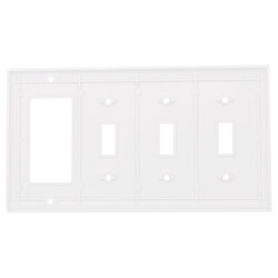 2-Pack Unbreakable 3-Gang Decorator Wall Plates – Durable Thermoplastic, Standard 4.5"x6.38", UL Rated, White