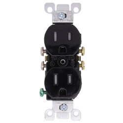 Leviton T5320-C0W Ultrasonic Tamper Resistant Duplex Receptacle - White, 15A-125V, 2 Outlets
