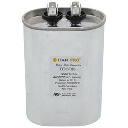 TOCF35 - Titan Pro TOCF35 - 35 MFD Oval Motor Run Capacitor (440/370V)