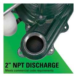 267-0006 - Zoeller 267-0006 - M267 - 1/2 HP Cast Iron Sewage Pump