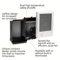 CSC102TW - Cadet CSC102TW - Com-Pak Plus White Wall Fan Heater, 1000/750  Watts (240V/208V)