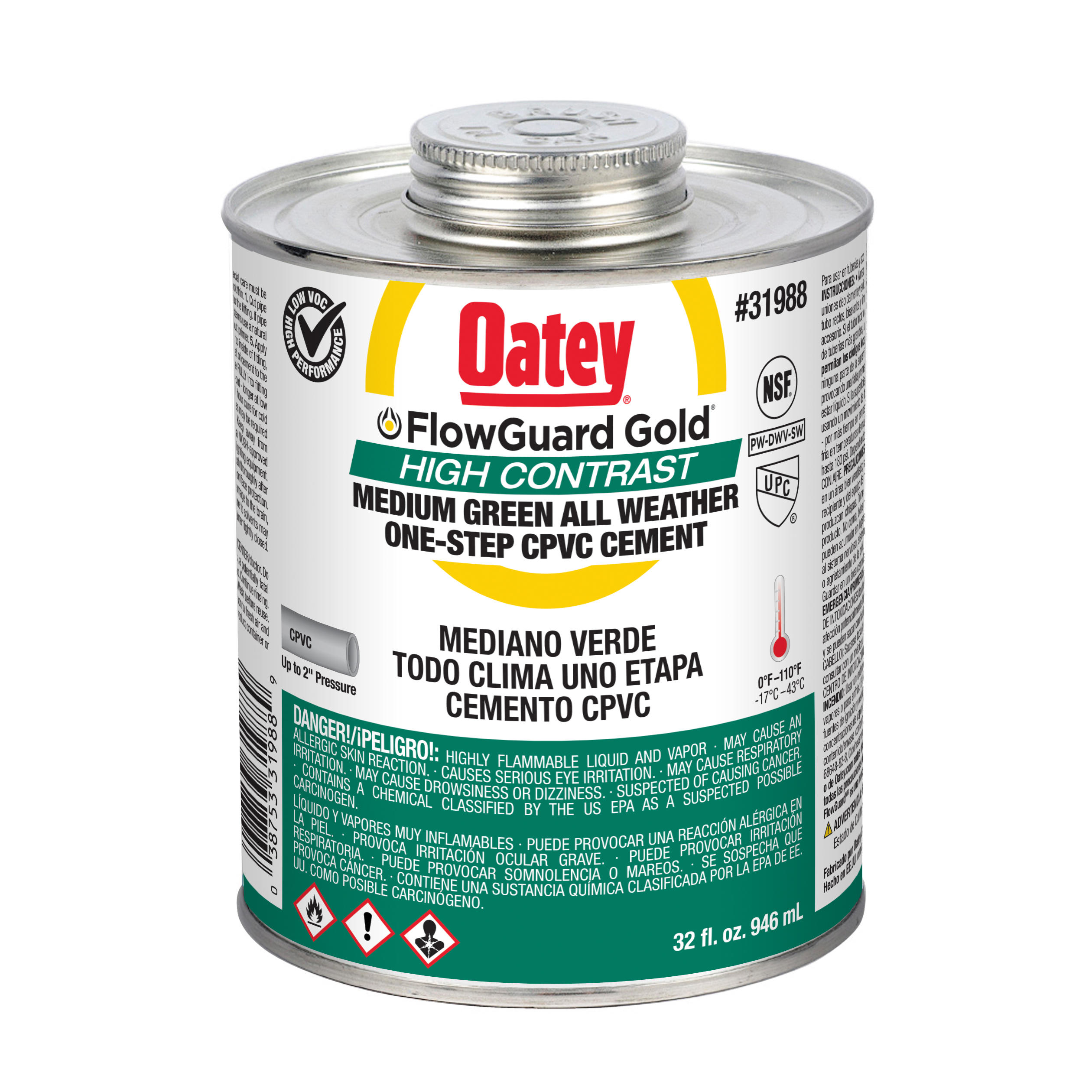 31988 - Oatey 31988 - CPVC All Weather FlowGuard High Contrast 1