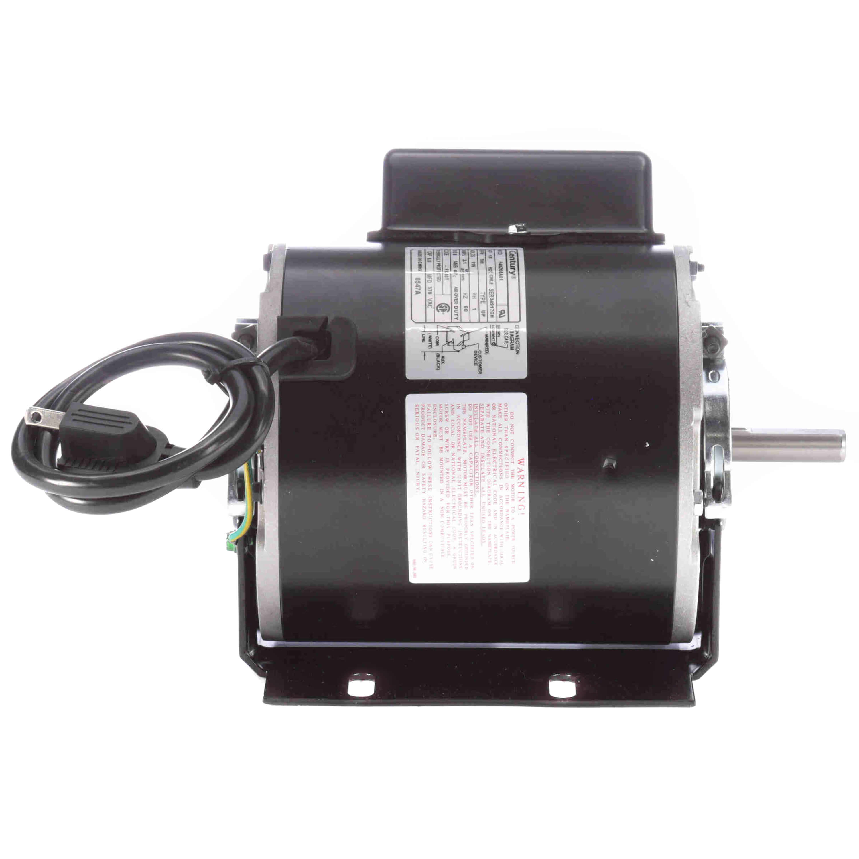 0547A - Century 0547A - Direct Replacement For Herman Nelson (115V, 700  RPM, 1/8 HP)