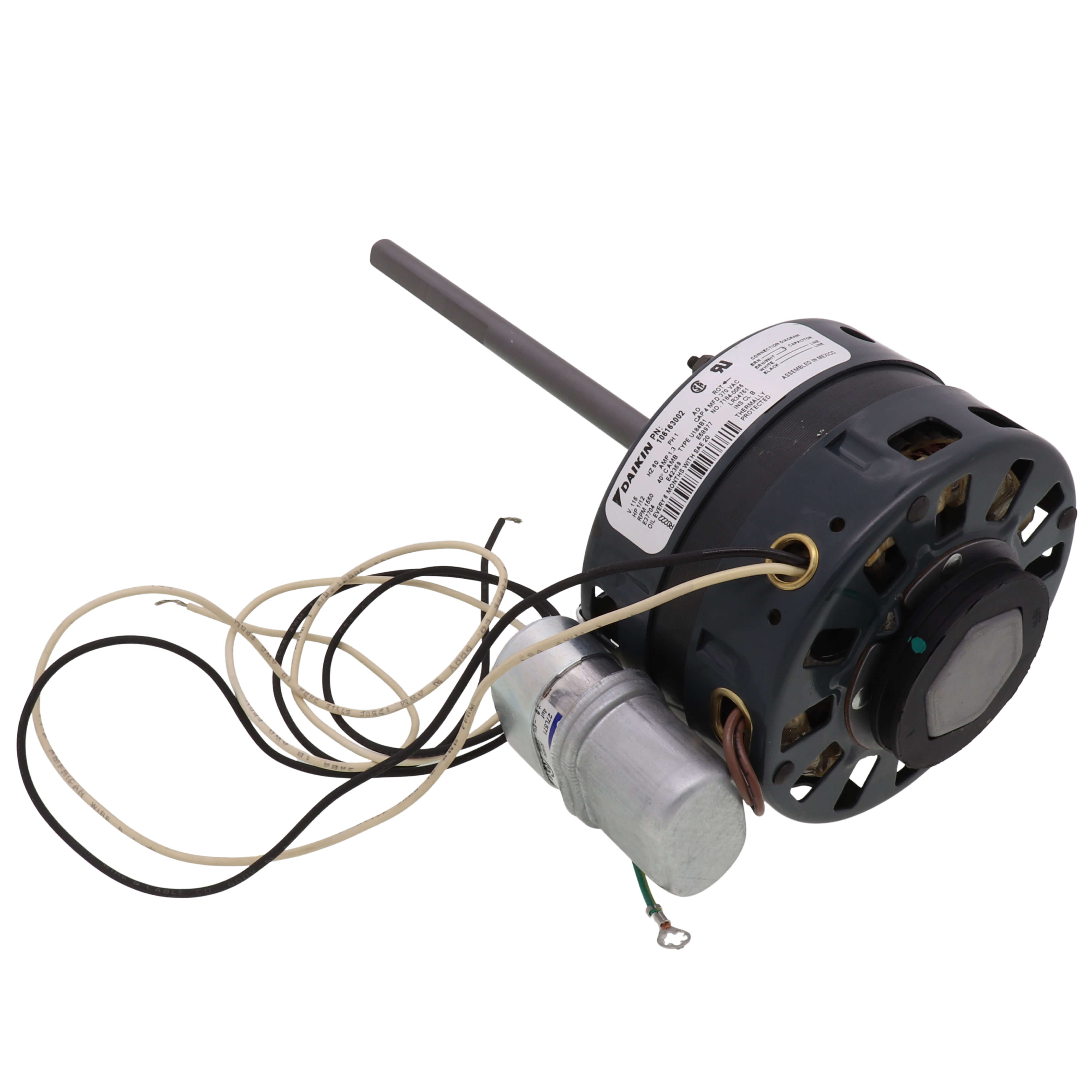 106163002 - Daikin 106163002 - 1/12 HP 115v 1550 RPM 1 Phase Motor