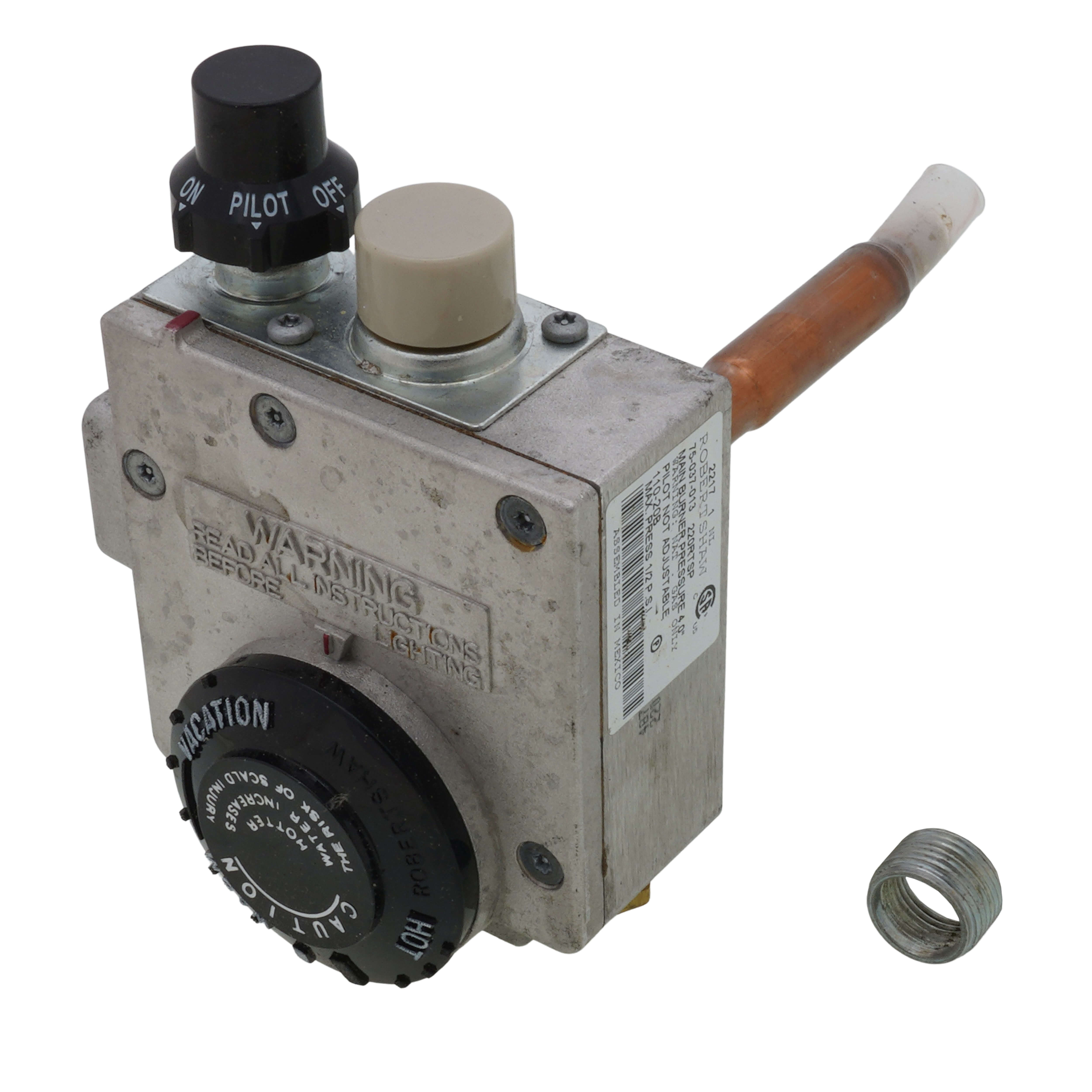 110-202 - Robertshaw 110-202 - Natural Gas Water Heater Valve Uni-Kit w/  1-3/8 Shank (45,000 BTU)