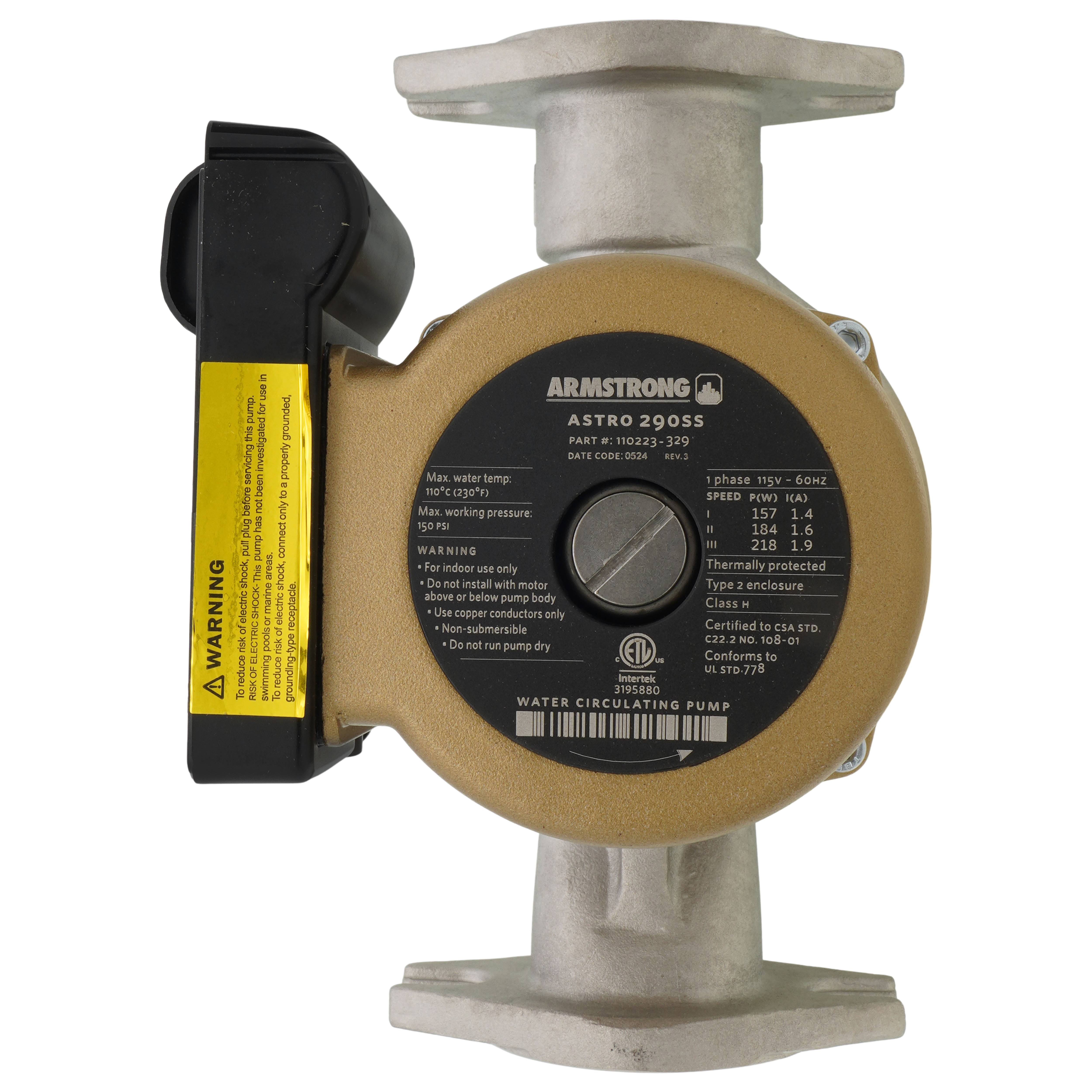 110223-329 - Armstrong Pumps 110223-329 - Astro-290SS 3-Speed