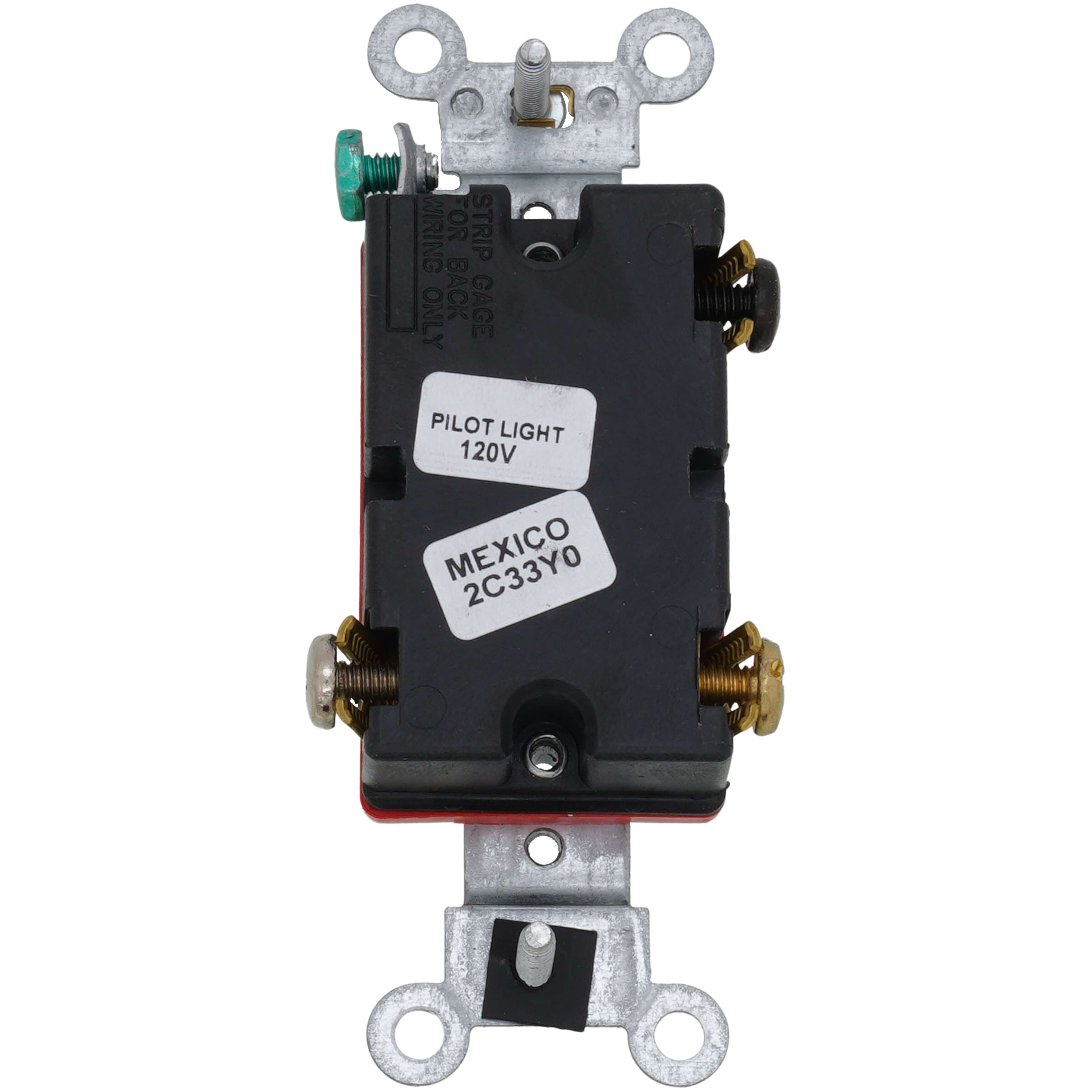 1221-PLR - Leviton 1221-PLR - Single-Pole, LIT WHEN ON Pilot Light
