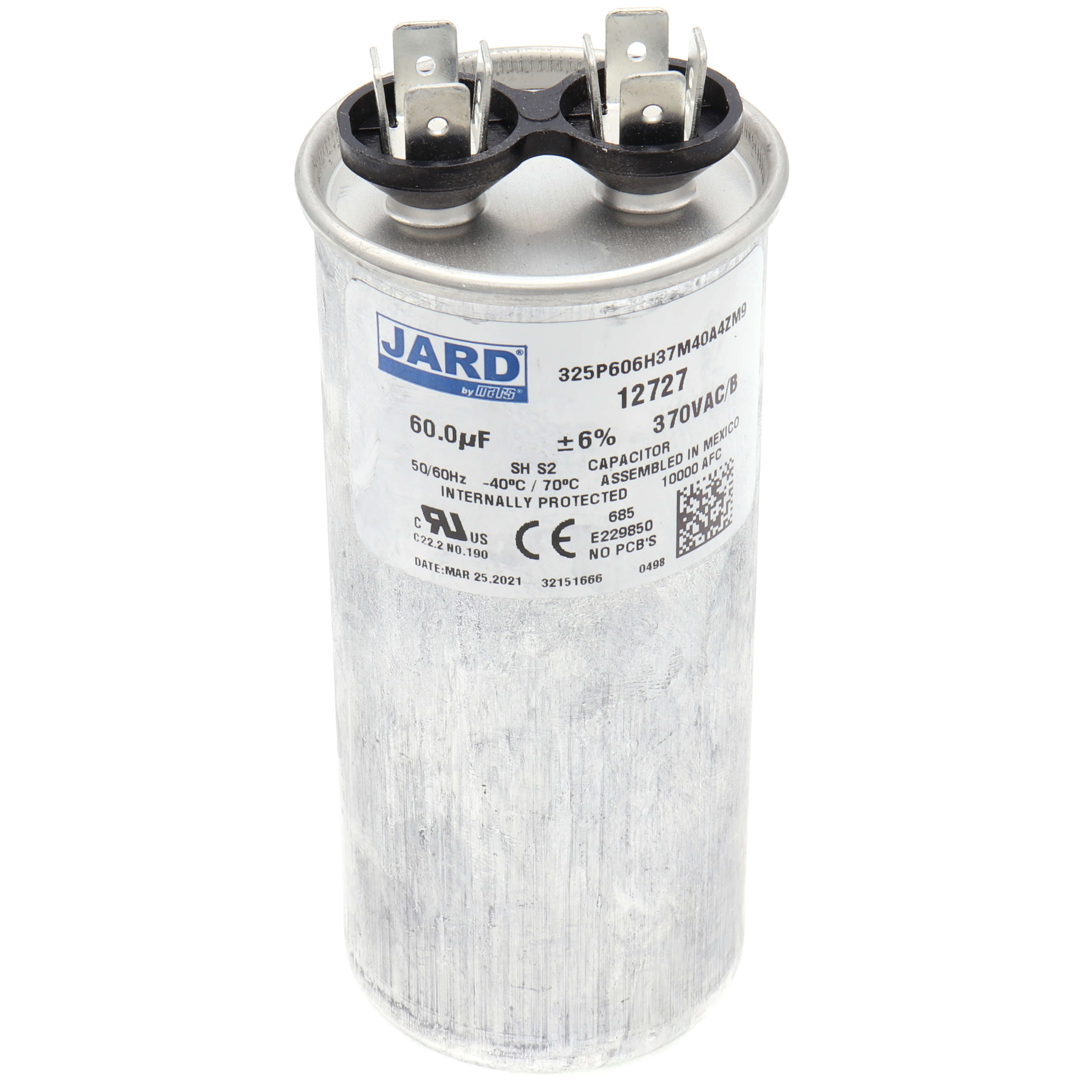 12727 - Jard 12727 - 60 MFD Round Run Capacitor (370V)