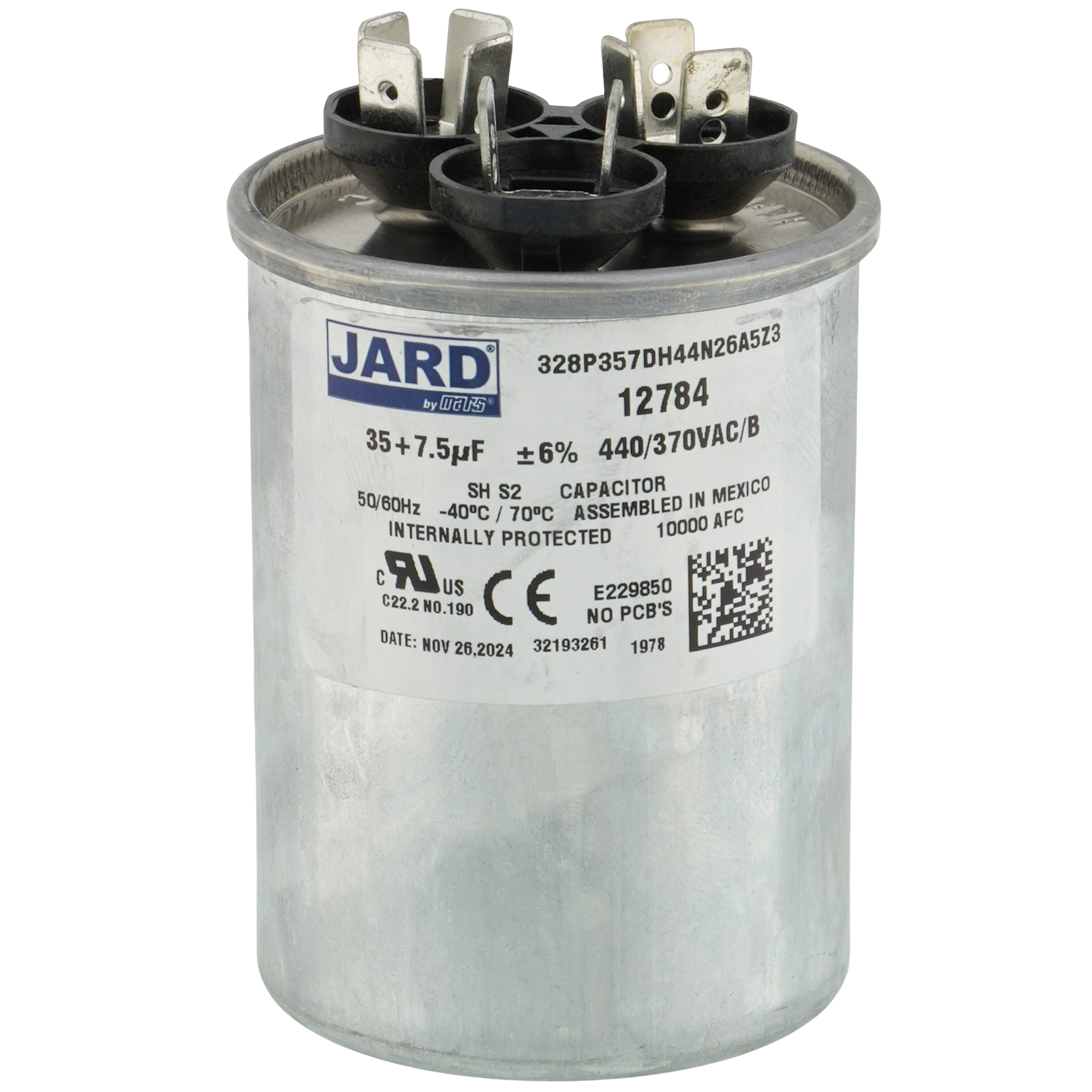 12784 - Jard 12784 - 35/7.5 MFD Round Run Capacitor (440V)