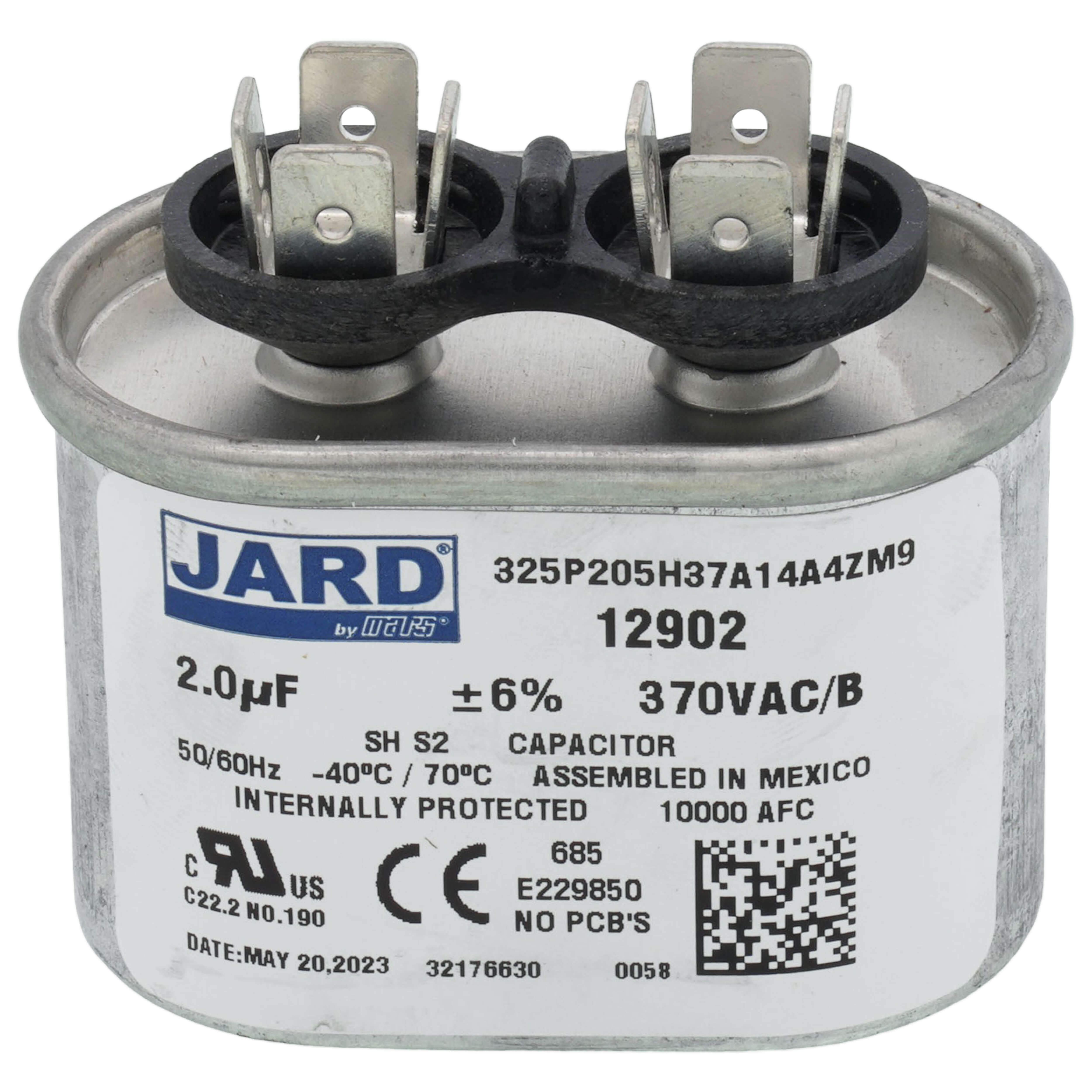 12902-MARS - MARS 12902-MARS - 2 MFD Oval Run Capacitor (370V)