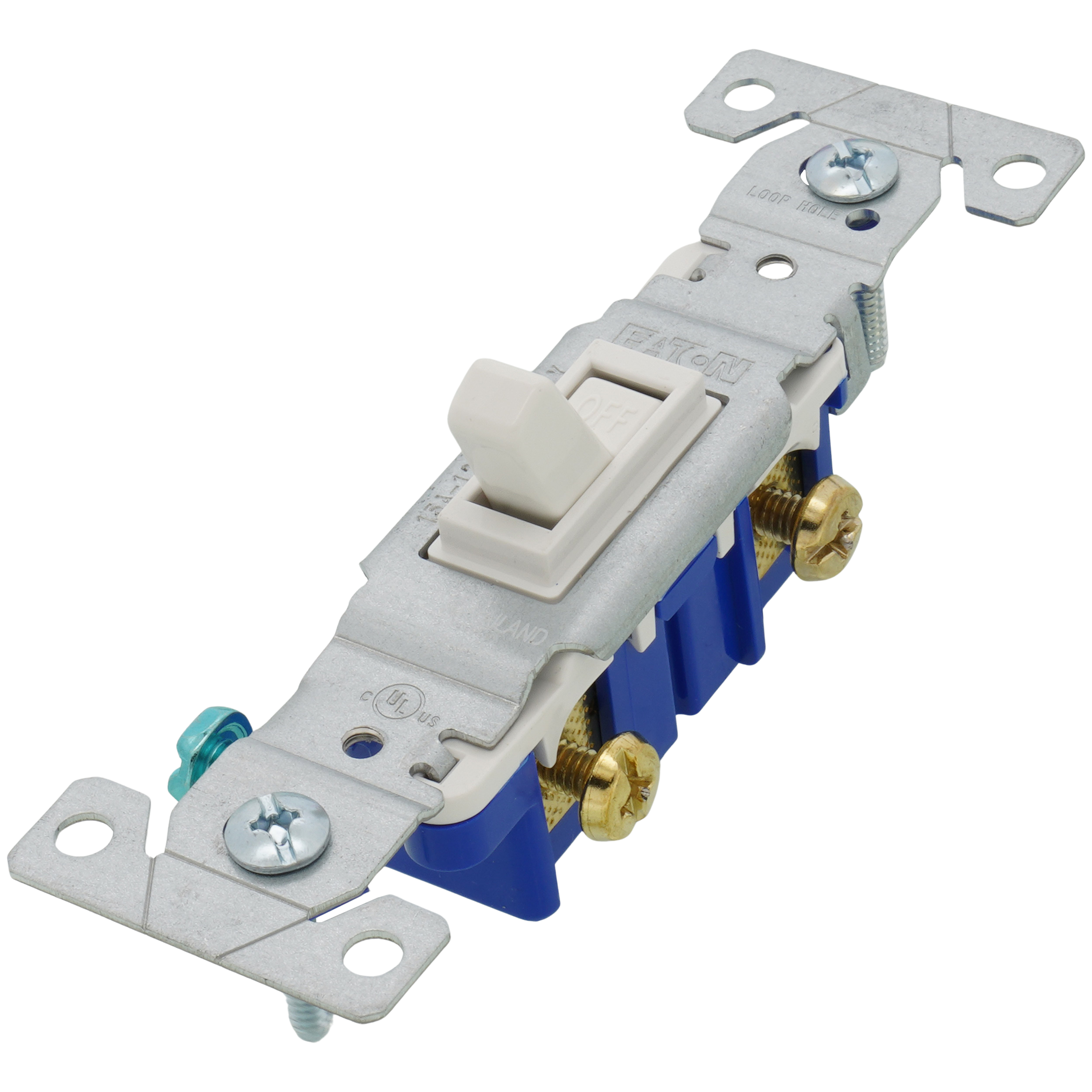 1301-7W - Eaton 1301-7W - Single-Pole Grounding Toggle Switch, 15A
