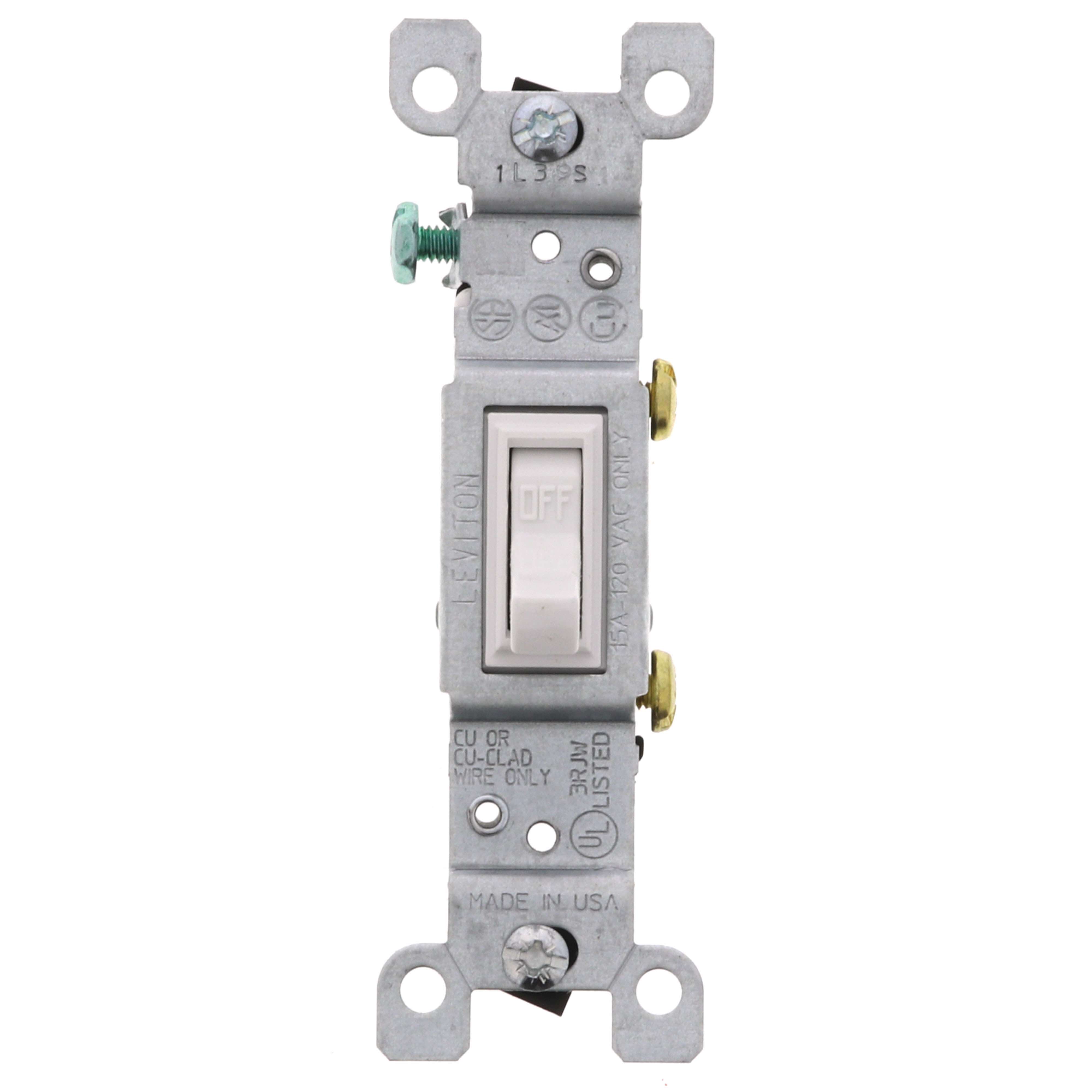 1451-2W - Leviton 1451-2W - Single-Pole Grounding Toggle Light