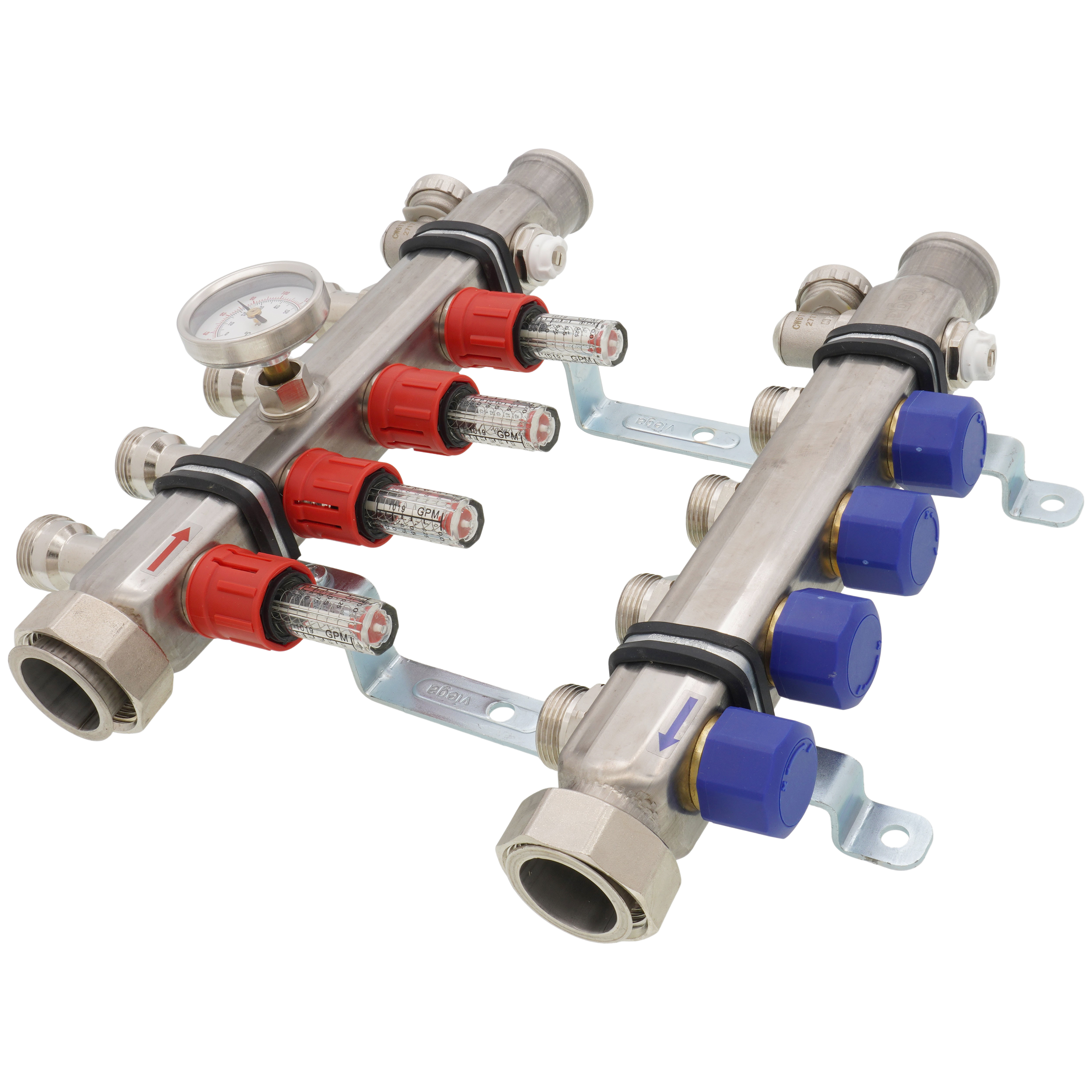 16032 - Viega 16032 - 4-Loop ProRadiant Stainless Steel Manifold