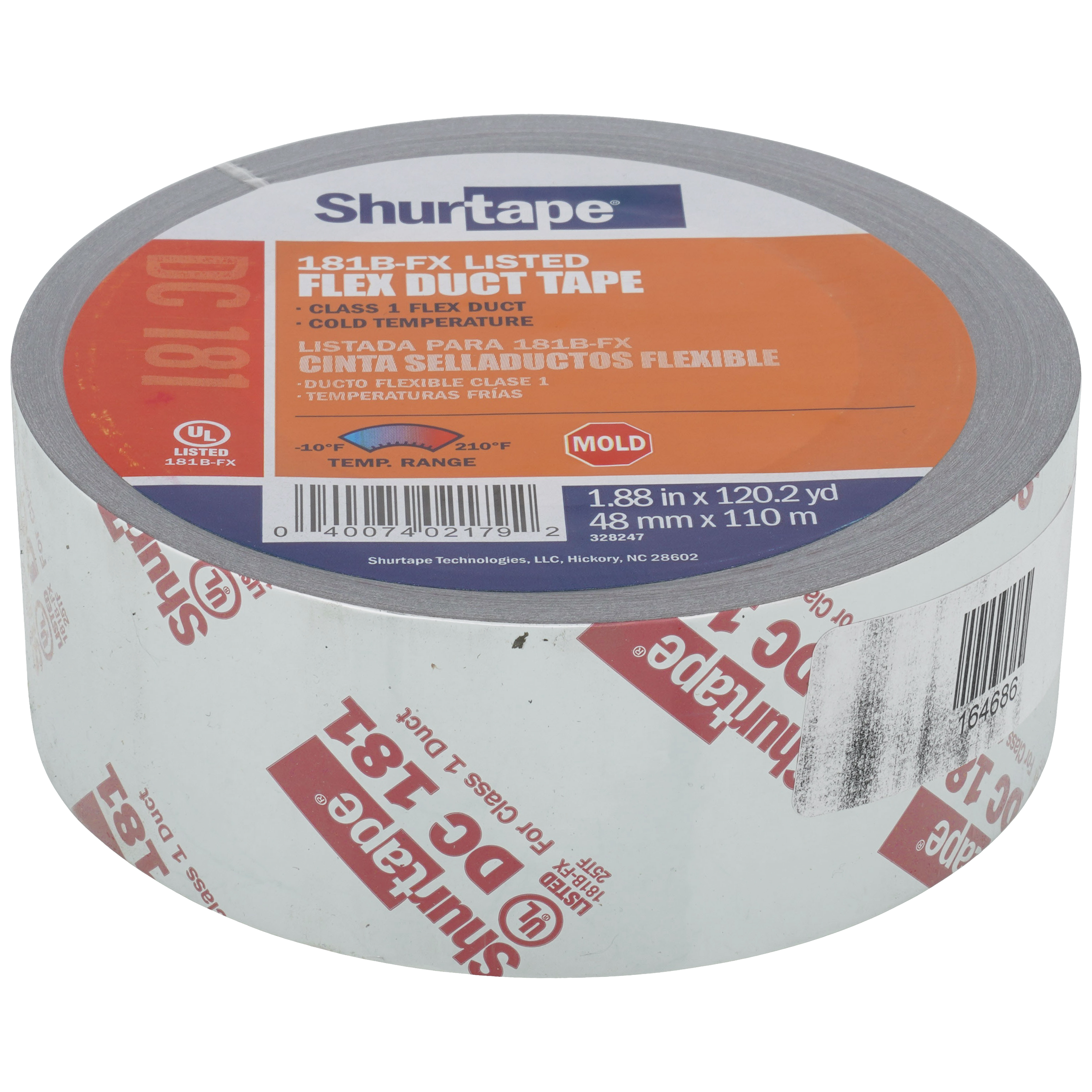 164686 - Shurtape 164686 - DC 181 Metallic Printed Flex Duct Tape