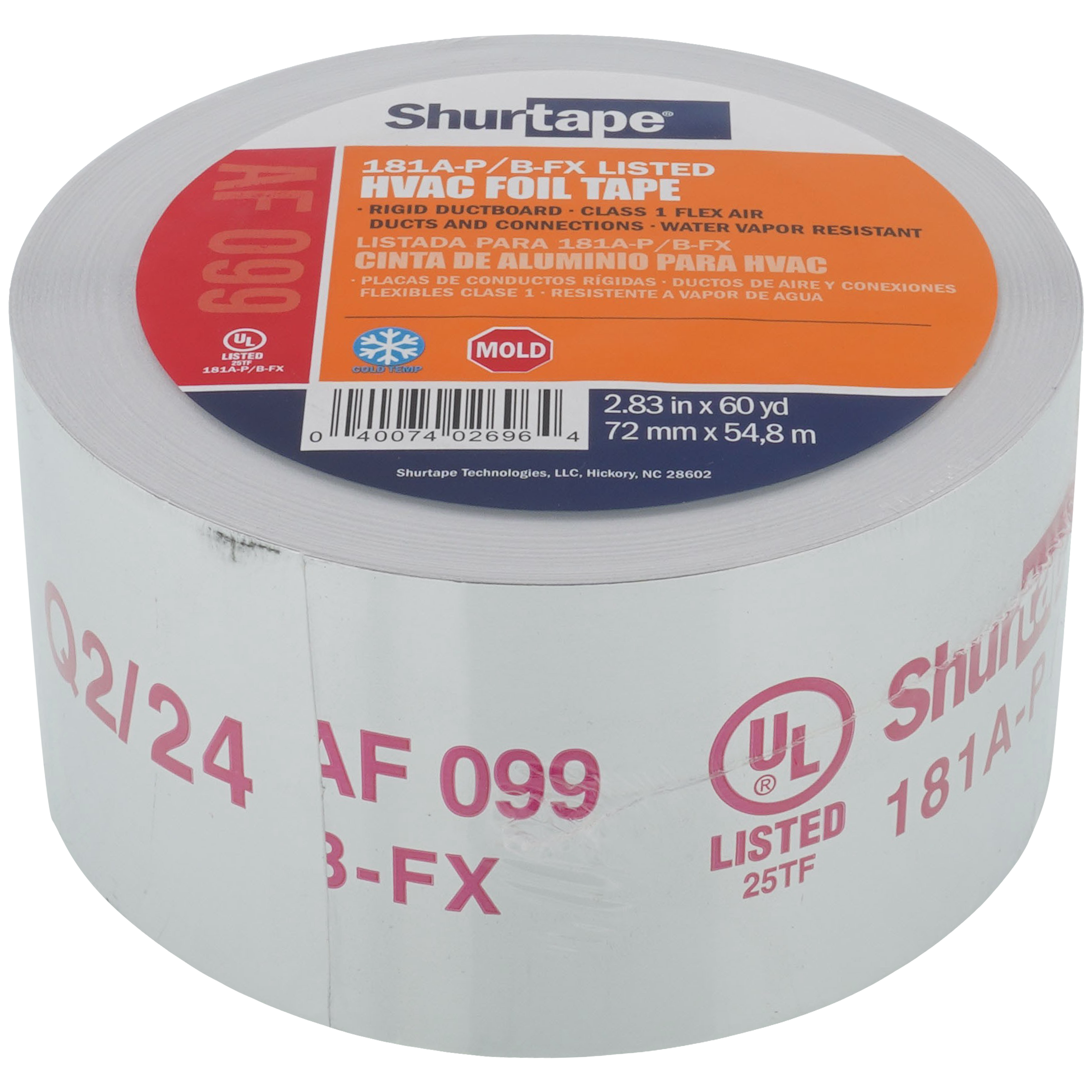 232623 - Shurtape 232623 - AF 099 Silver Printed UL-181 Aluminum