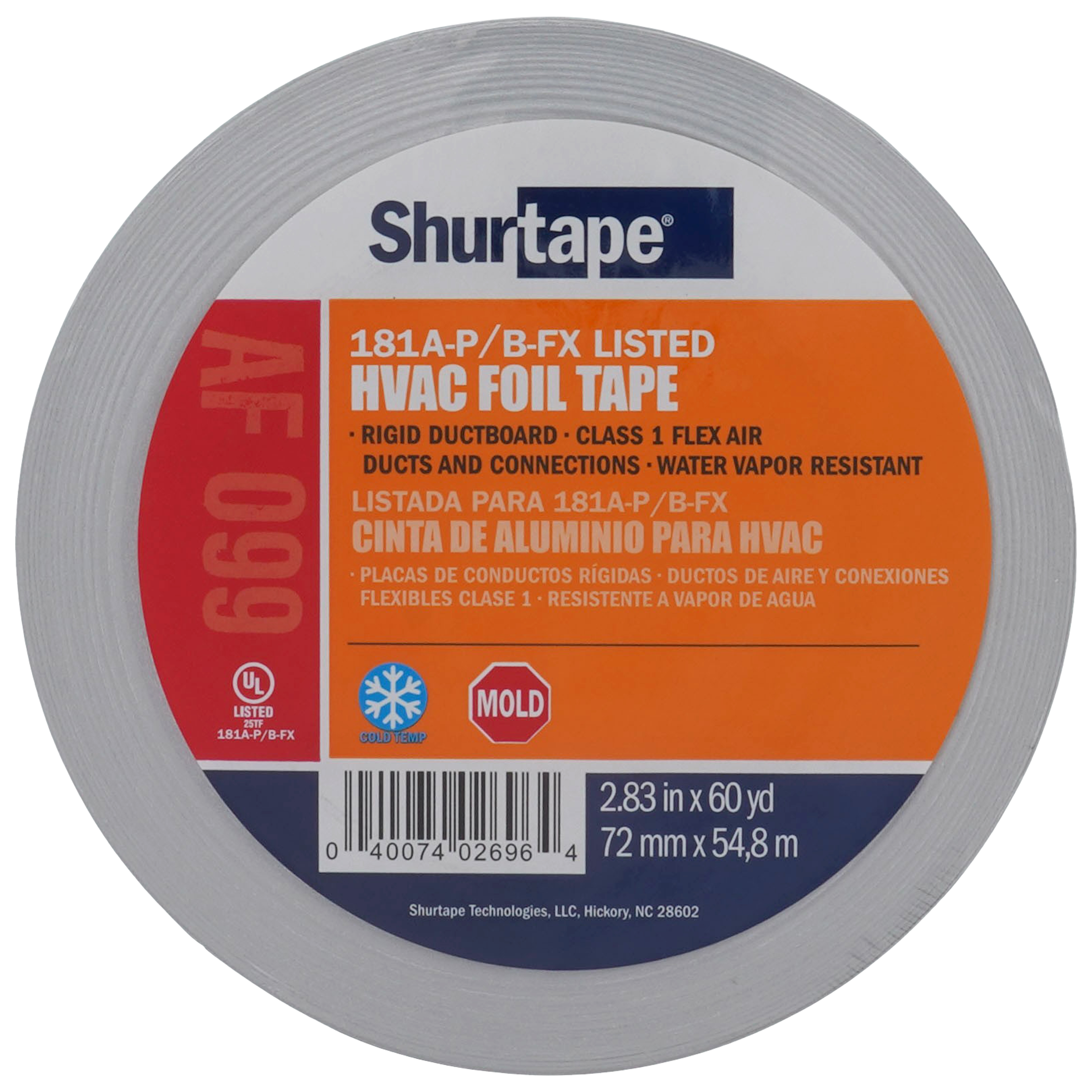 232623 - Shurtape 232623 - AF 099 Silver Printed UL-181 Aluminum