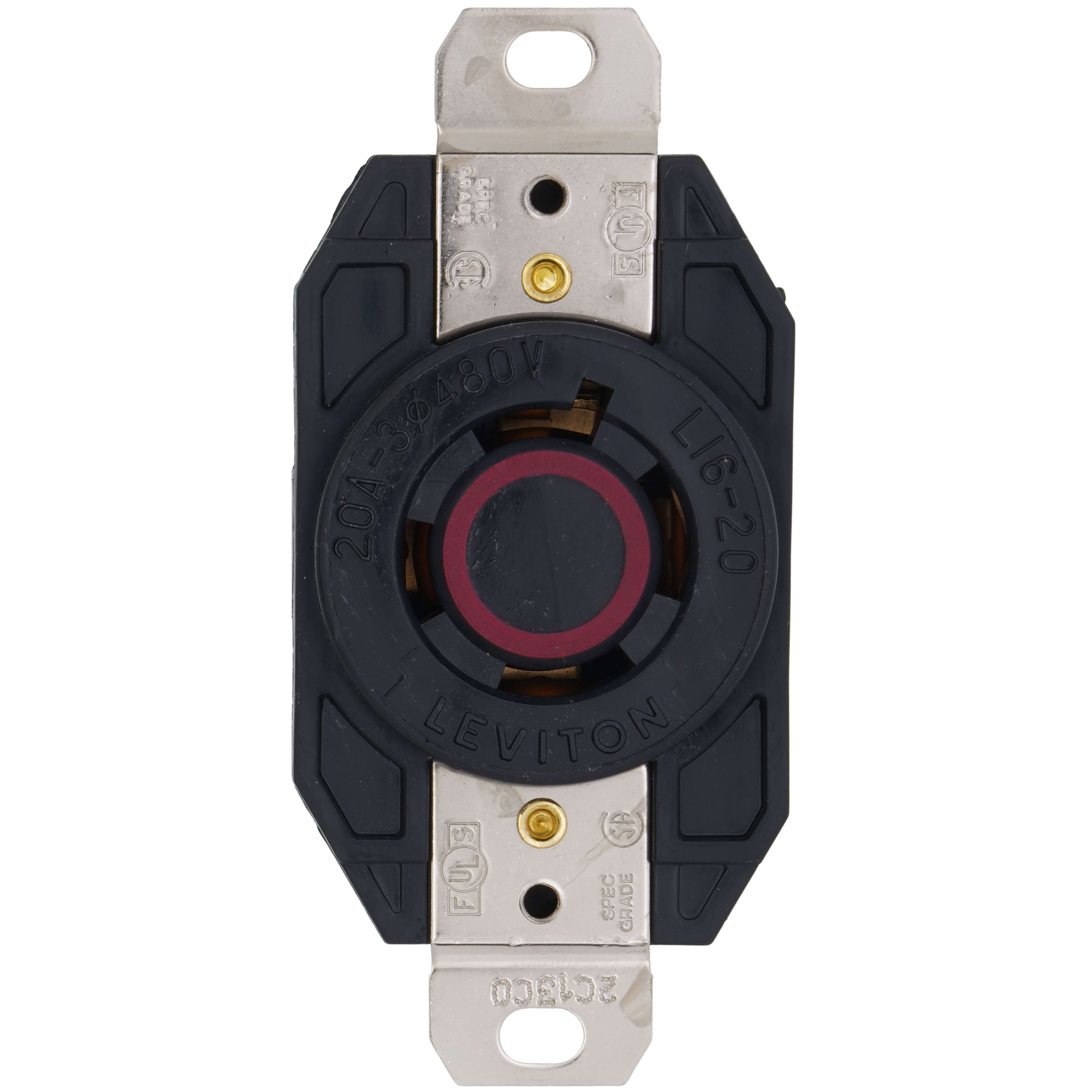 2430 - Leviton 2430 - Industrial Grade Locking Receptacle, 20A, 3