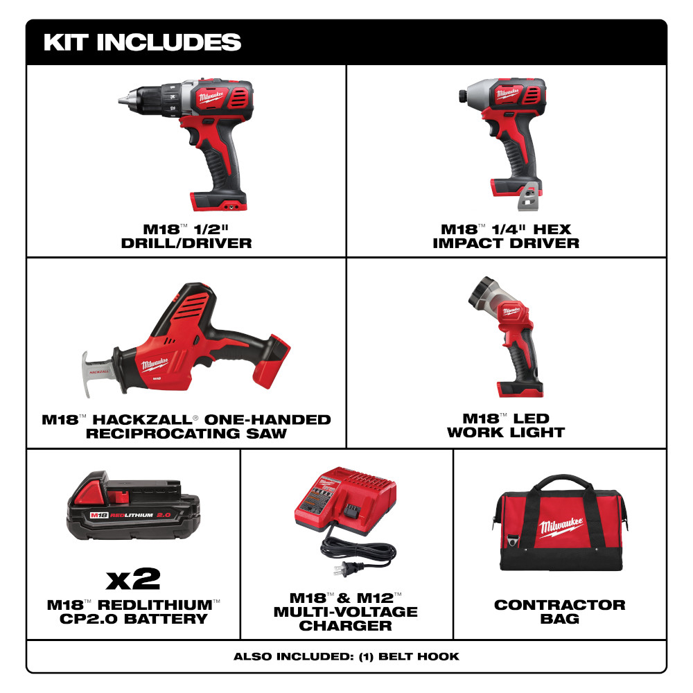 2696-24CXH - Milwaukee 2696-24CXH - M18 Cordless Lithium-ion 4