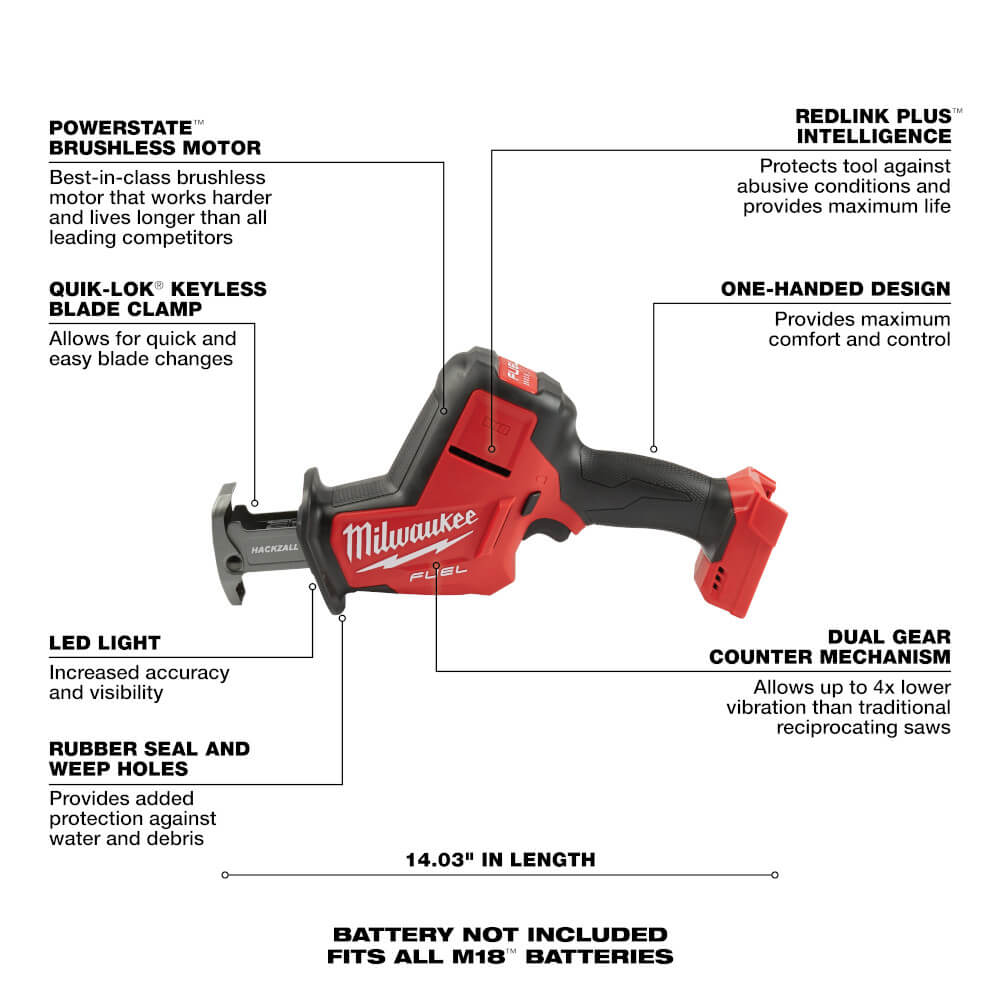 2719-20 - Milwaukee 2719-20 - M18 FUEL Hackzall
