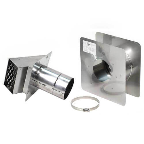 2ZVWB04 - Z-FLEX 2ZVWB04 - 4 Z-Vent Water Heater Horizontal Vent Kit w/  Backflow