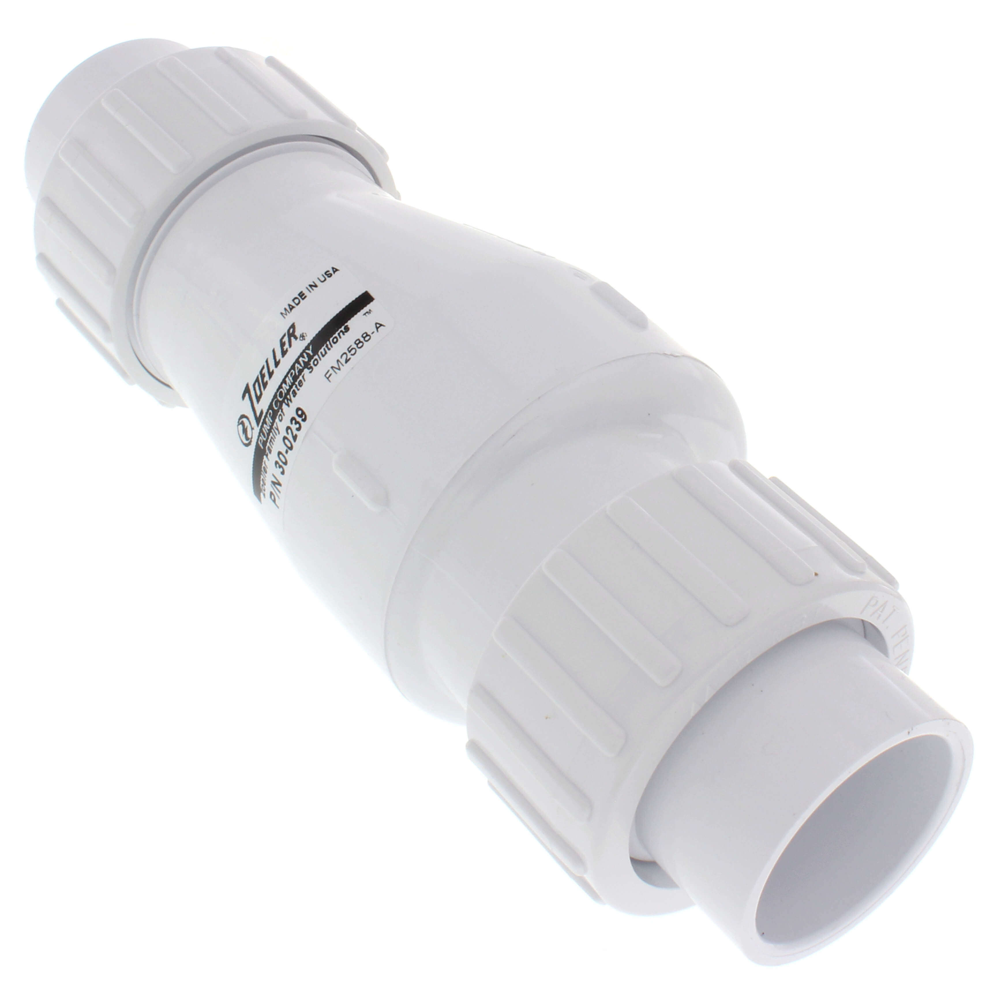 Sump Pump 1 1/2 1.5 Inch PVC Quiet Union - Spring Loaded For Sump Pump ...