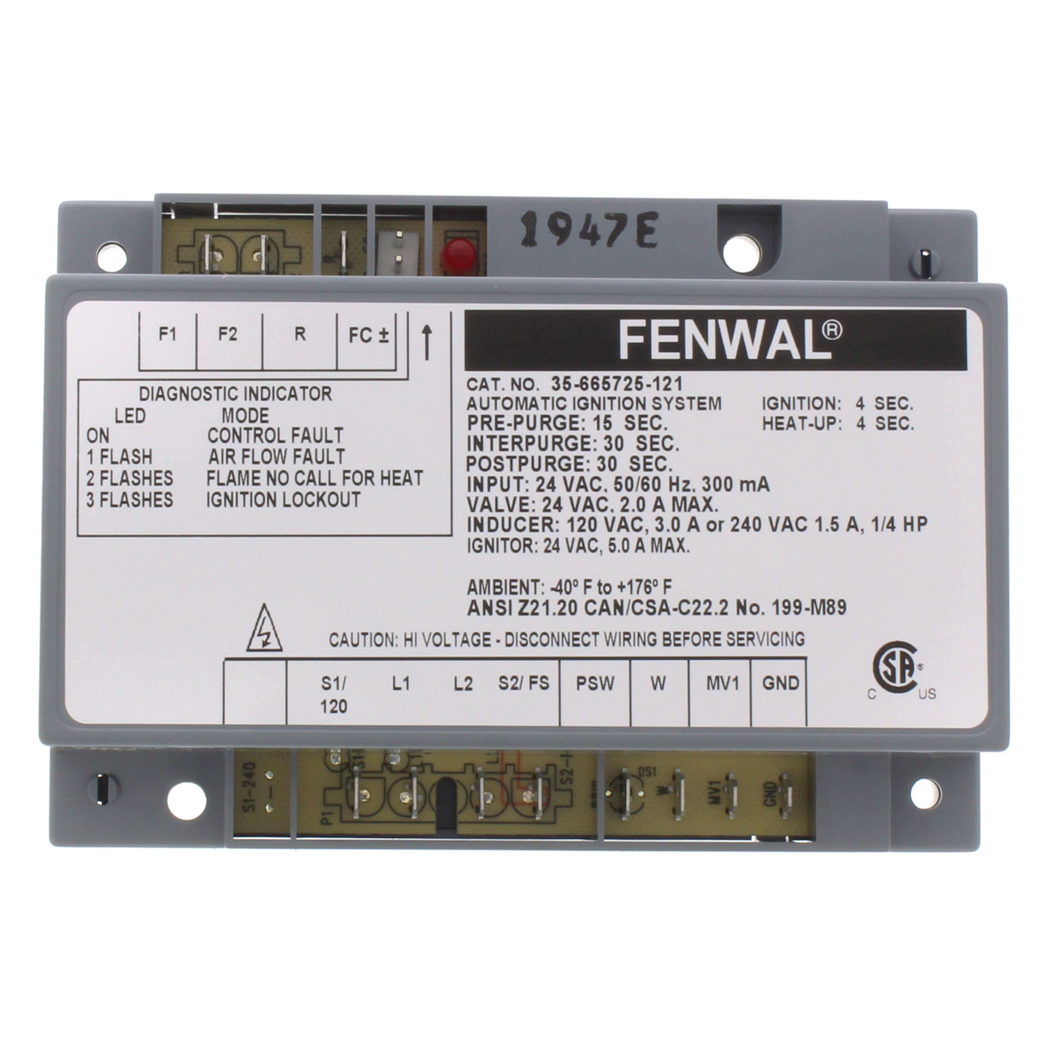 35-665725-121 - Fenwal 35-665725-121 - Hot Surface Ignition