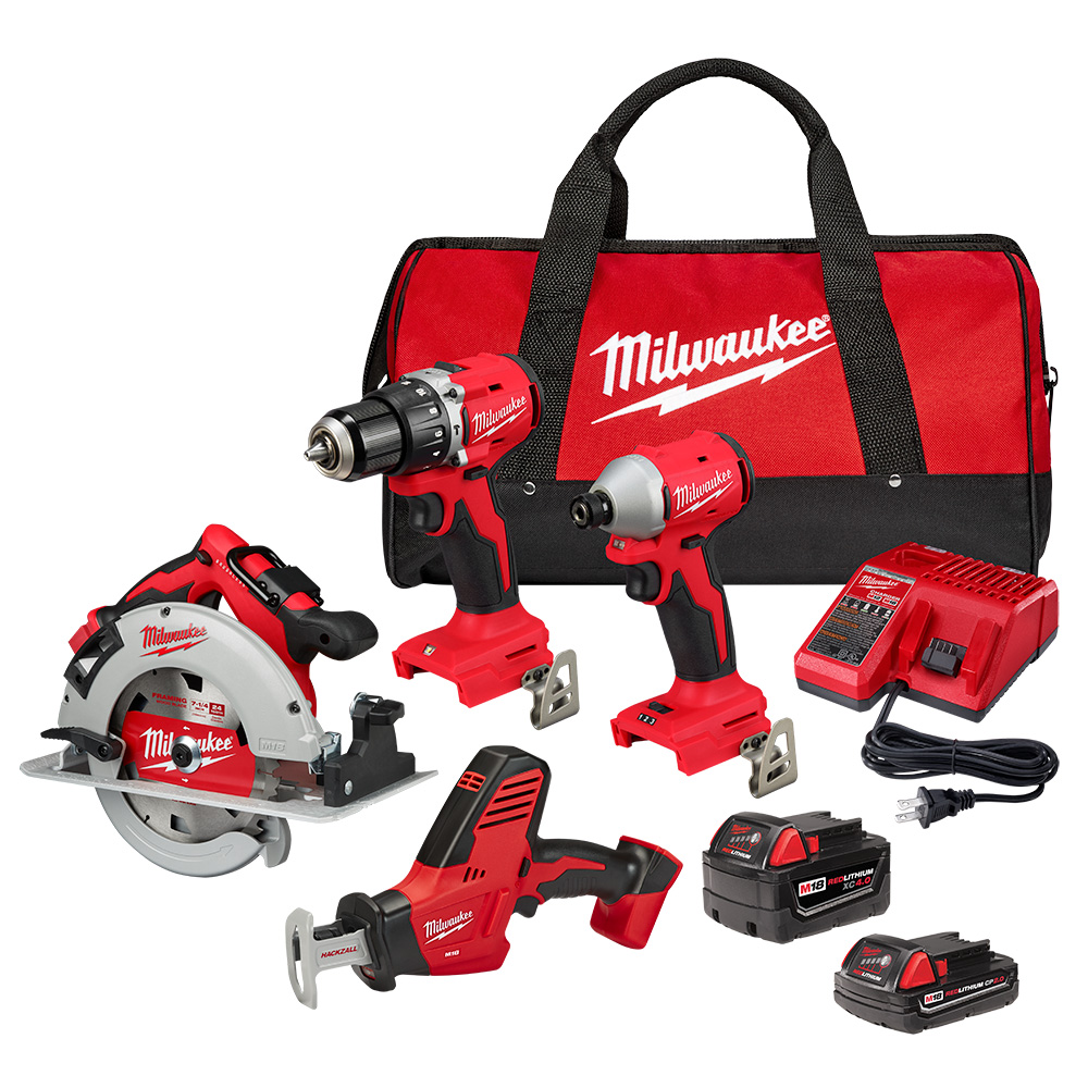 3693-24CX - Milwaukee 3693-24CX - M18 4 Tool Combo Kit