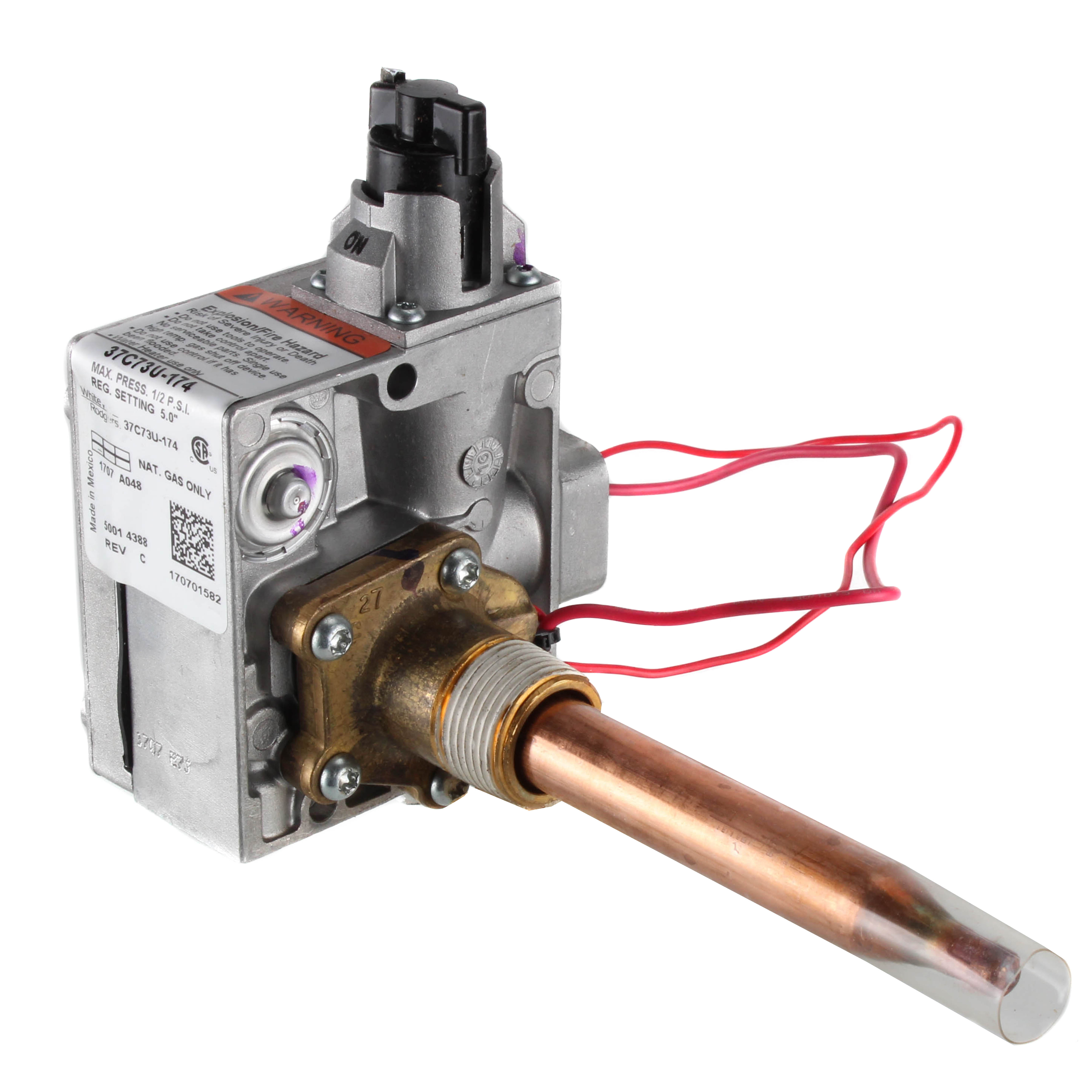 37C73U-174 - White Rodgers 37C73U-174 - Water Heater Gas Valve Control, Nat  Gas (1-1/4 Shank)
