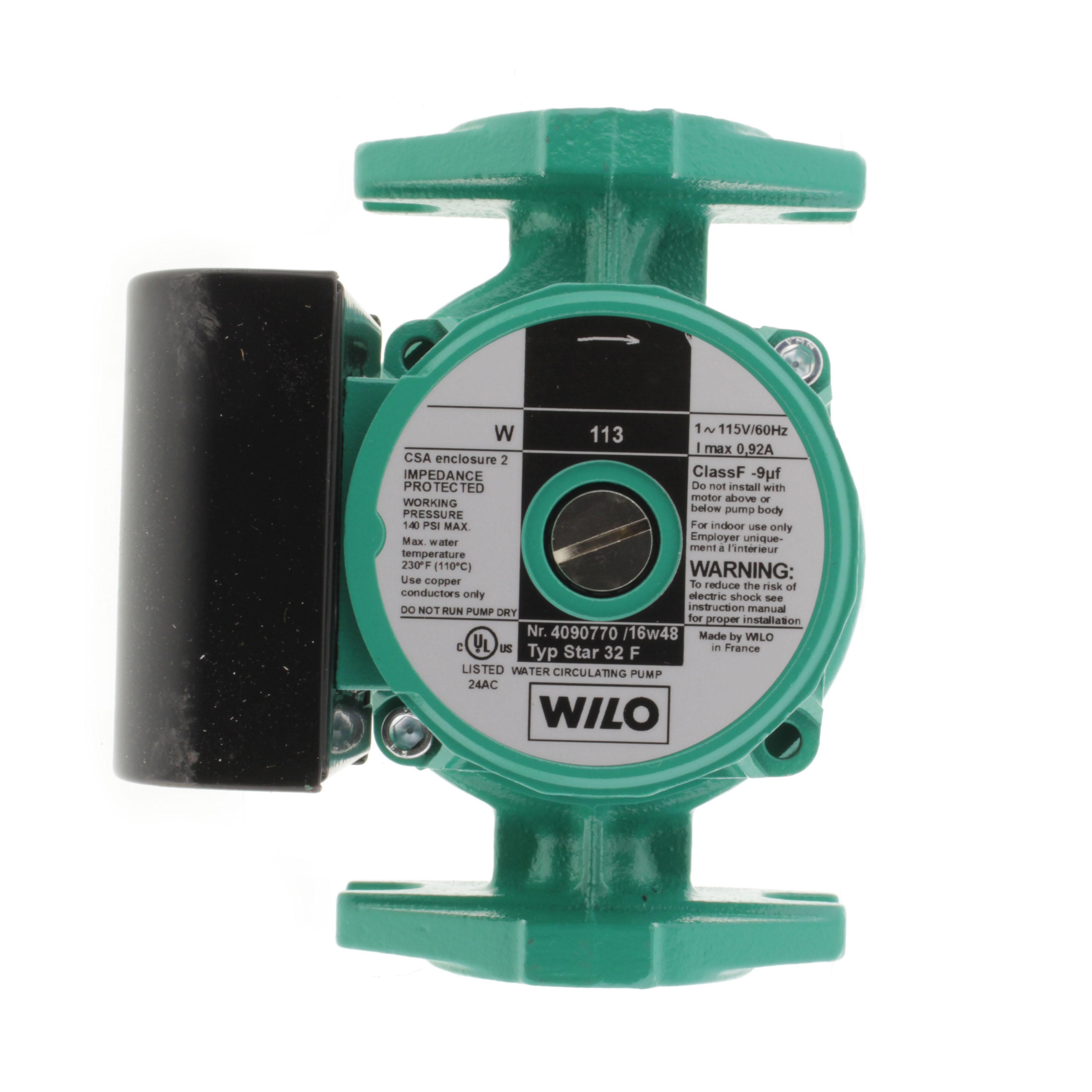 4090770 - Wilo 4090770 - Star 32 F, 1-Speed Cast Iron Star Series Circulator,  1/12 HP
