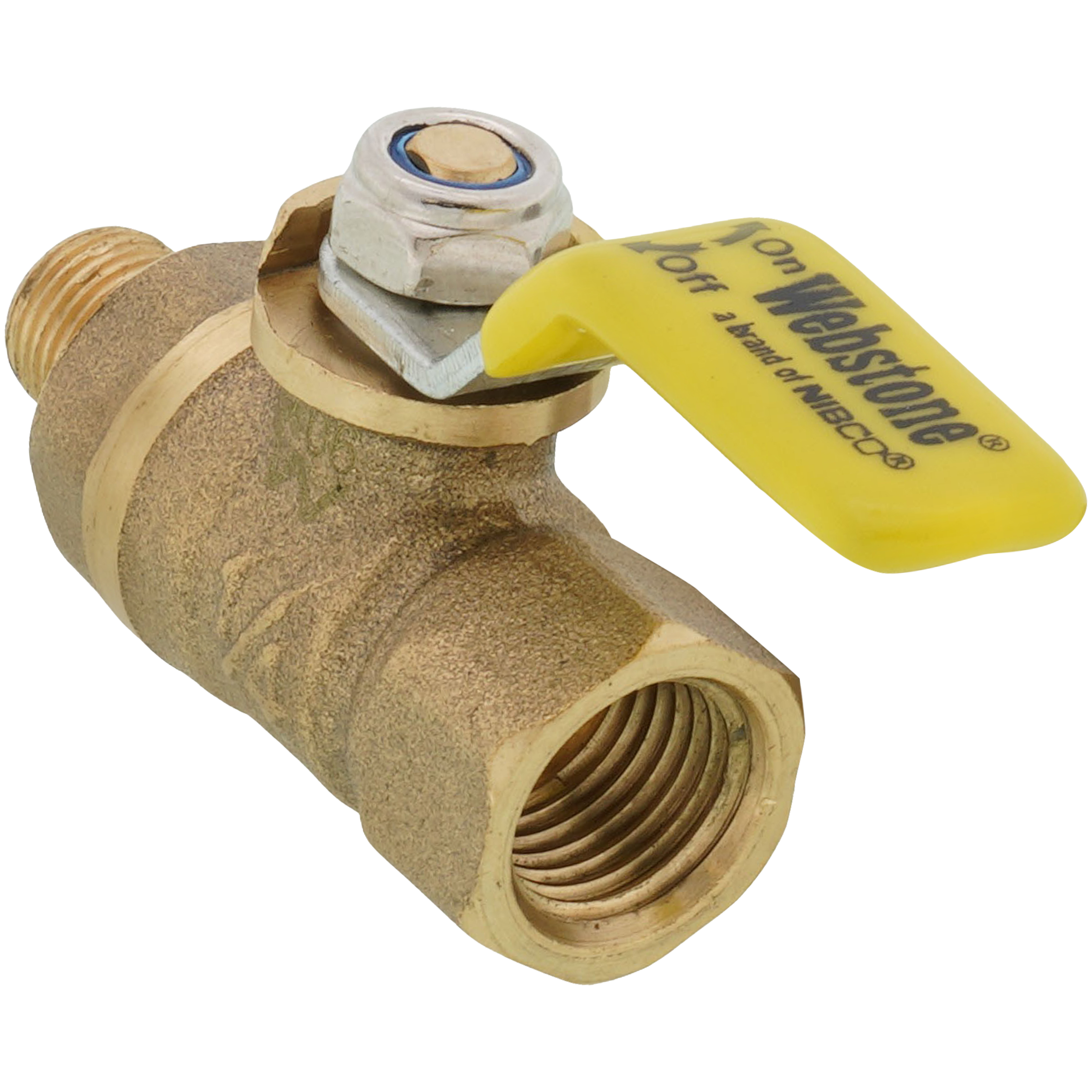 ZORO SELECT 3/8" FNPT X MNPT Brass Ball Valve – Inline, G-MBB-38 - View #3