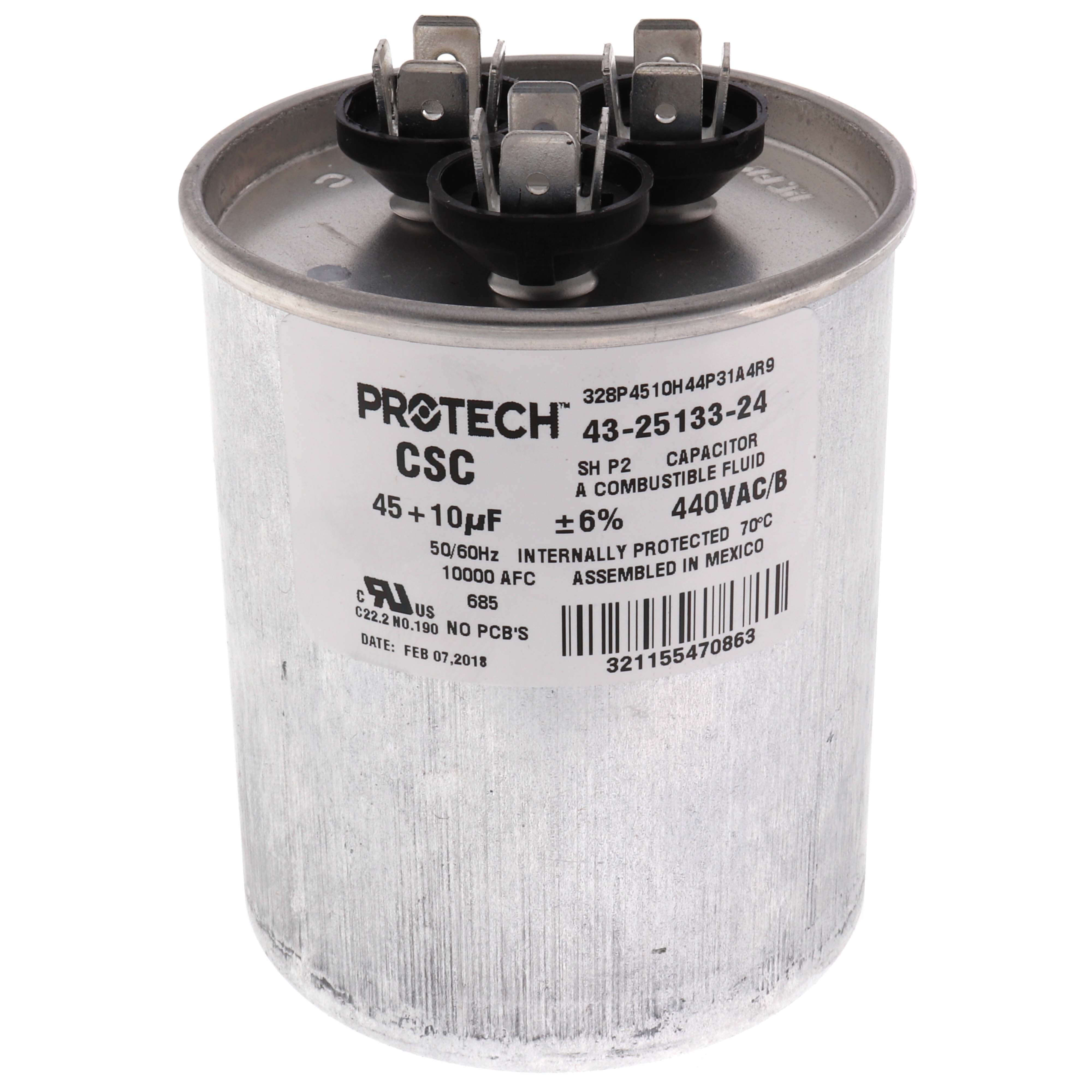 43-25133-24 - Rheem 43-25133-24 - 45/10 MFD Round Dual Run