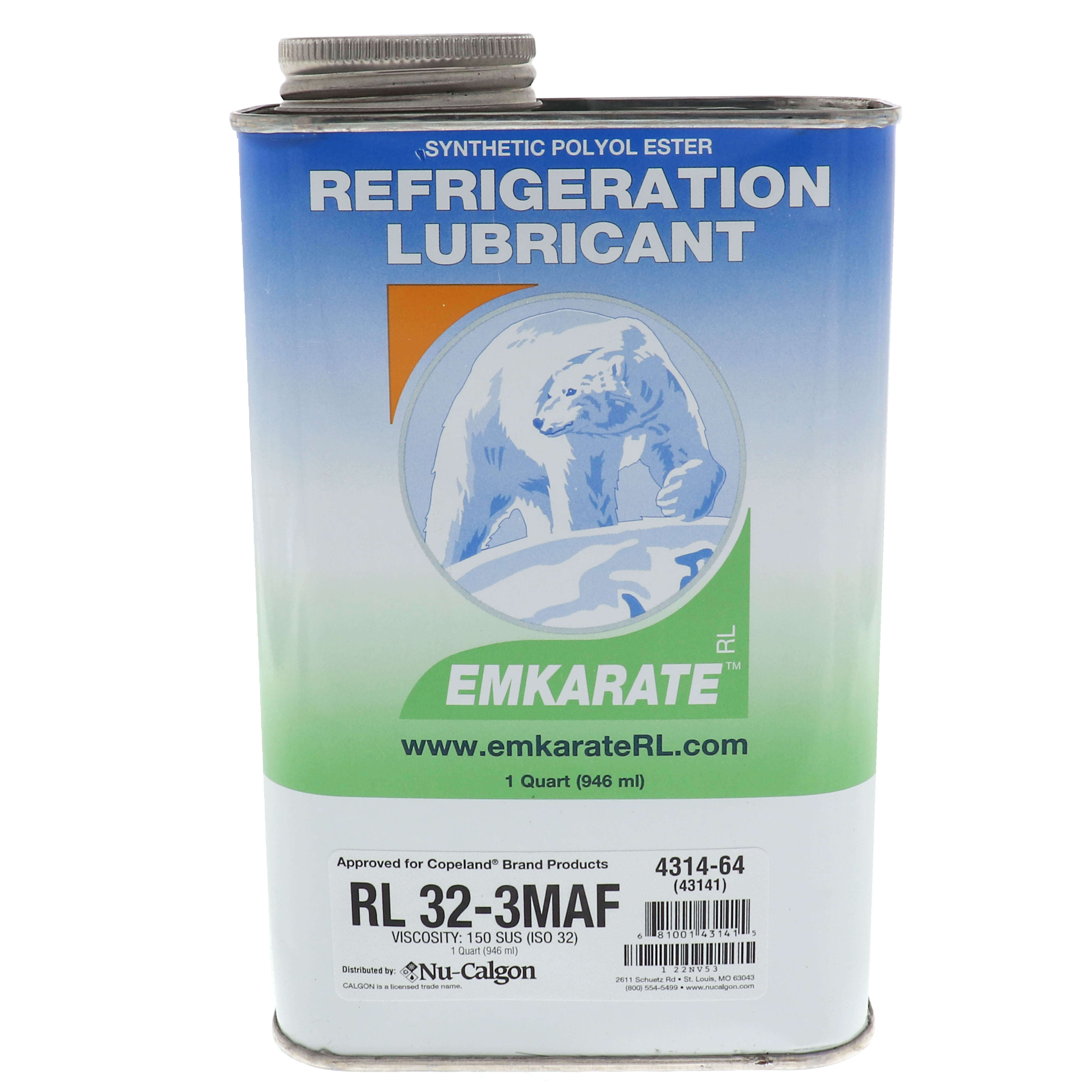 4314-64 - Nu-Calgon 4314-64 - Emkarate RL32-3MAF Refrigeration Oil