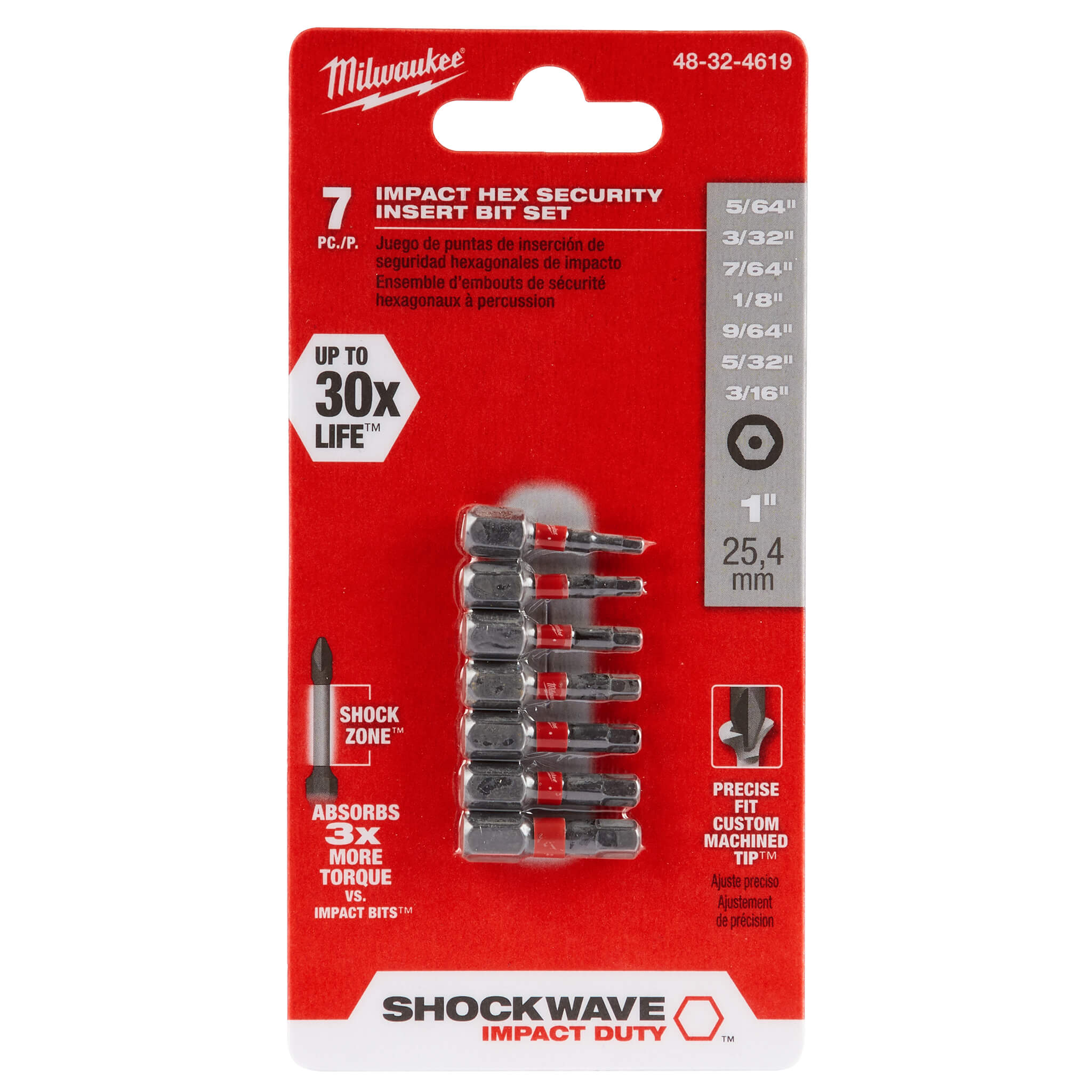48-32-4619 - Milwaukee 48-32-4619 - Shockwave Hex Security Insert