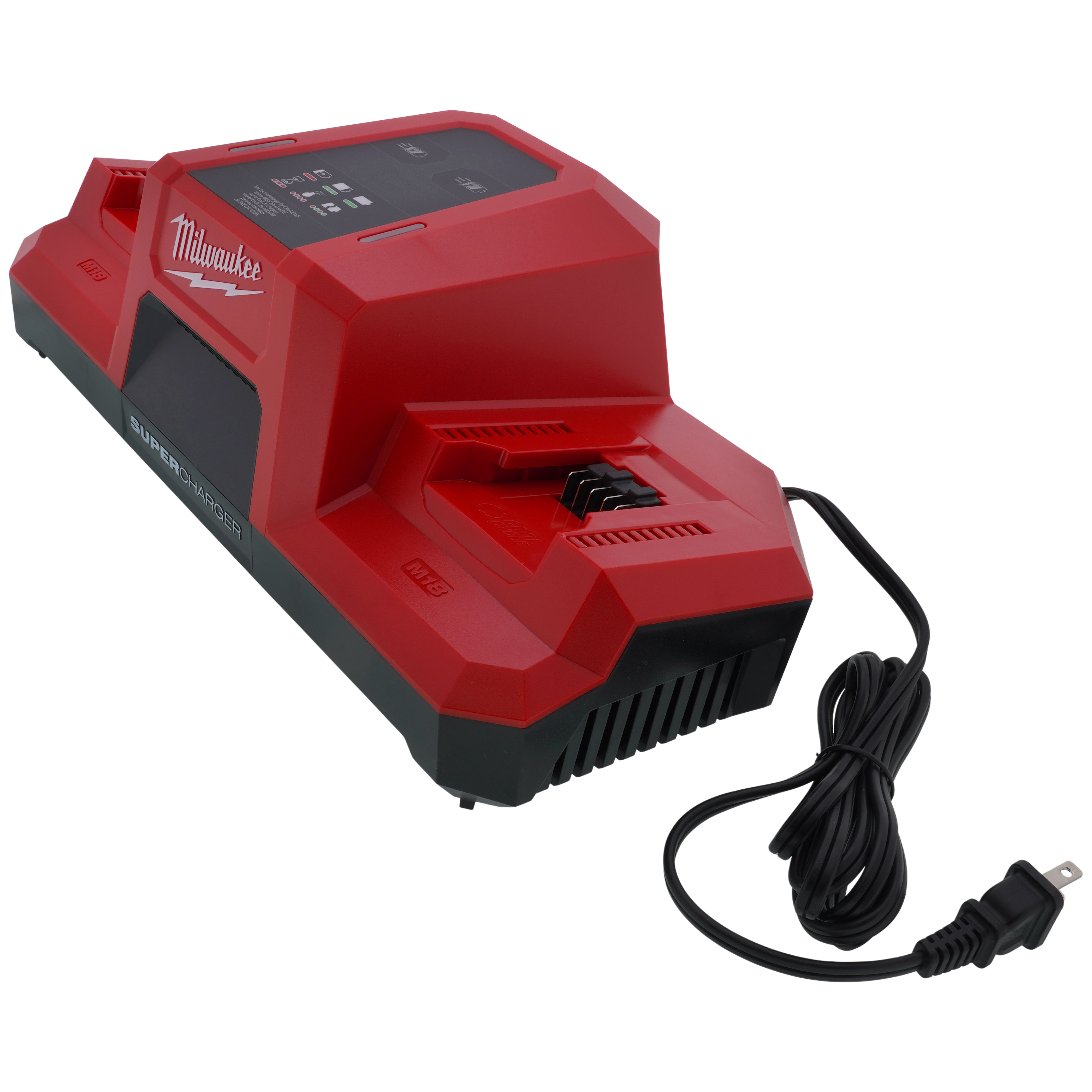 thumbnail image 2 of Milwaukee M18 48-59-1815 Dual Bay Simultaneous Super Charger – 18V, Red 2 of 4