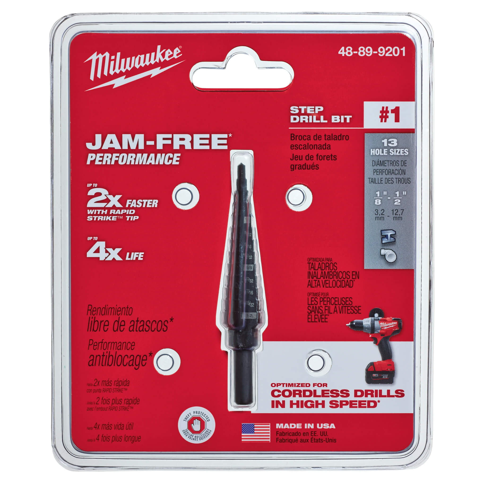 48-89-9201 - Milwaukee 48-89-9201 - #1 Step Drill Bit, 1/8