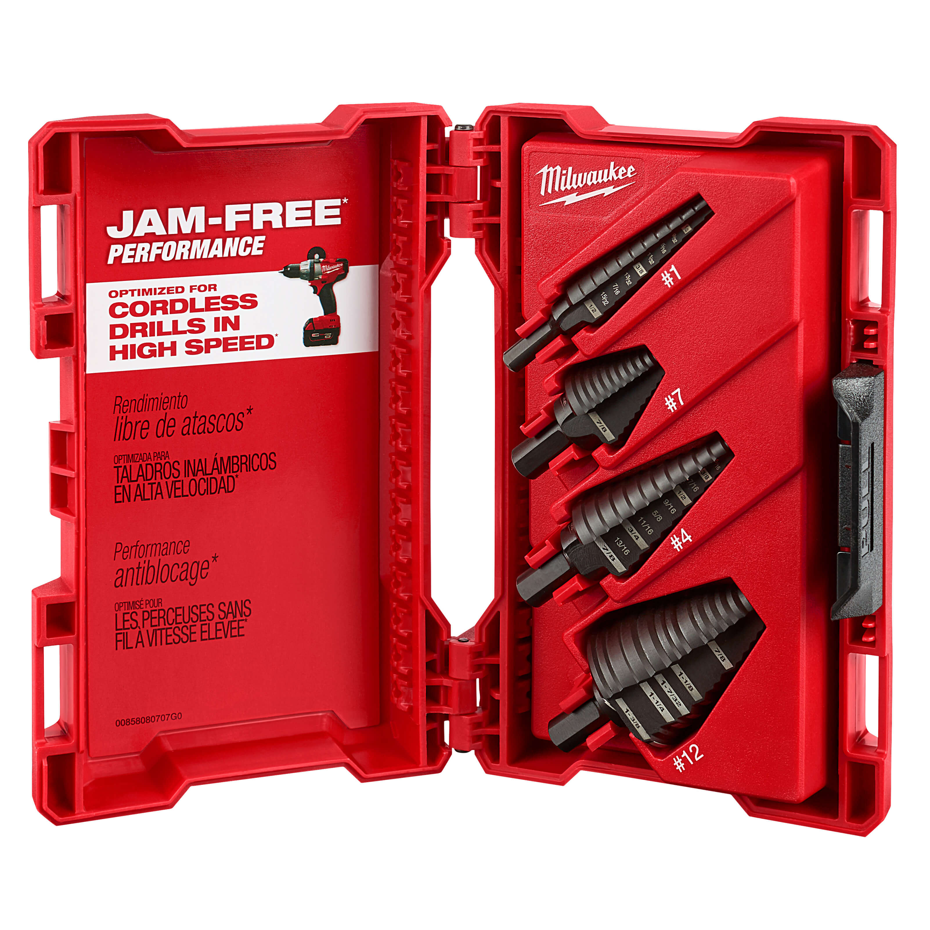WAKO'S DRILL 200ml 4本セット 48-89-9223 - Milwaukee 48-89-9223 - 4 Piece Step Drill Bit Set (#1