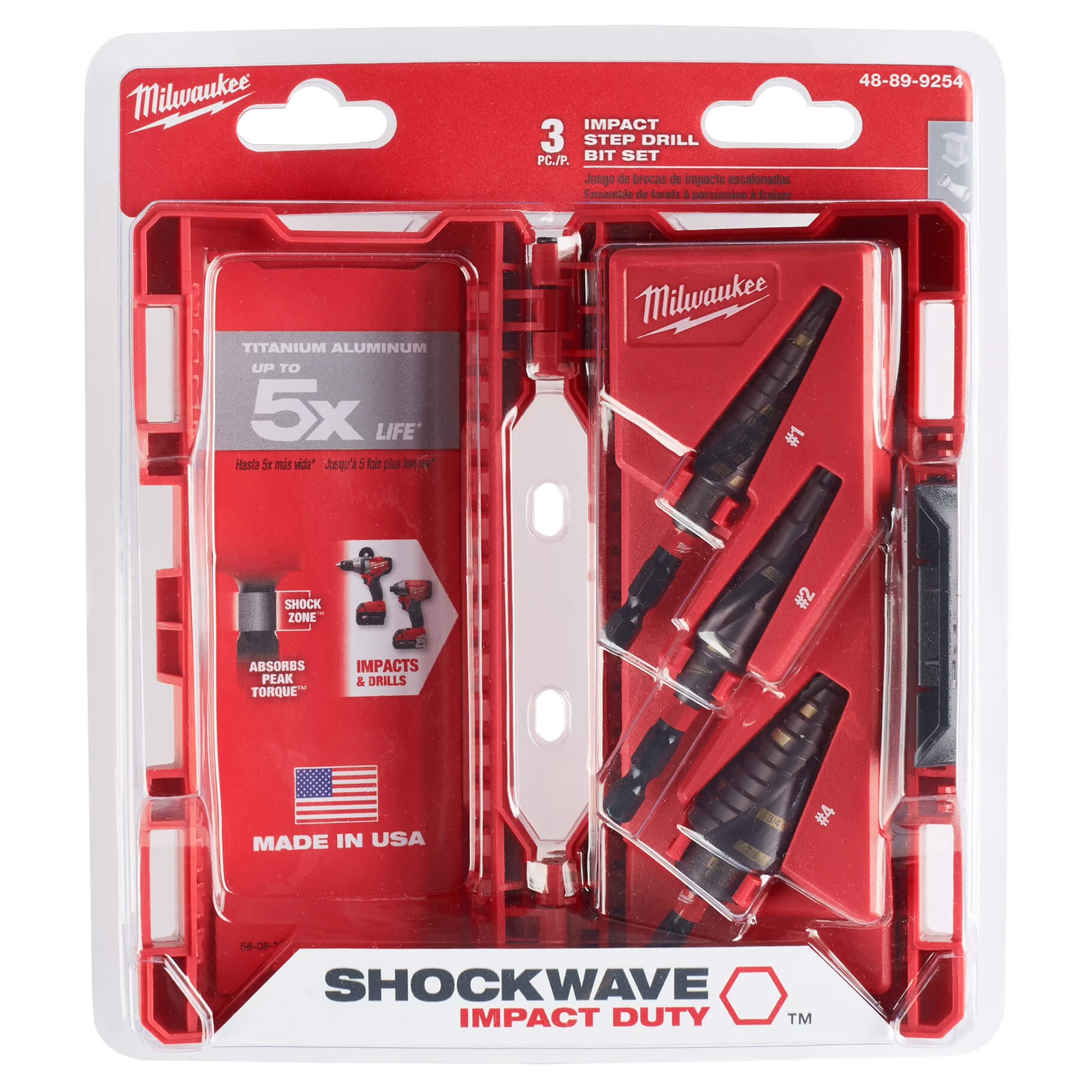 フォーデイズ　3点セット 48-89-9254 - Milwaukee 48-89-9254 - 3 Piece Shockwave Impact Duty