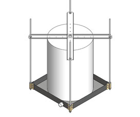 Holdrite 50-SWHP-WM - Ceiling Mount Suspended Platform w/ Wall Mount u0026  Drain Fittings (26-1/2 x 26-1/2)