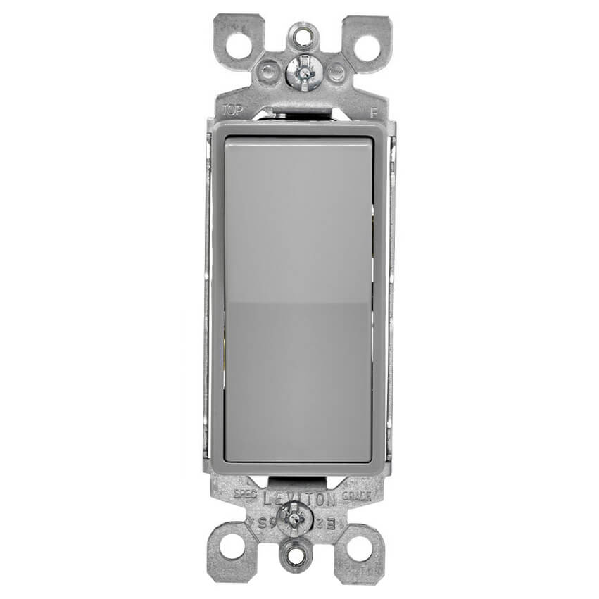 5603-2GY - Leviton 5603-2GY - 3-Way Decora Rocker Light Switch