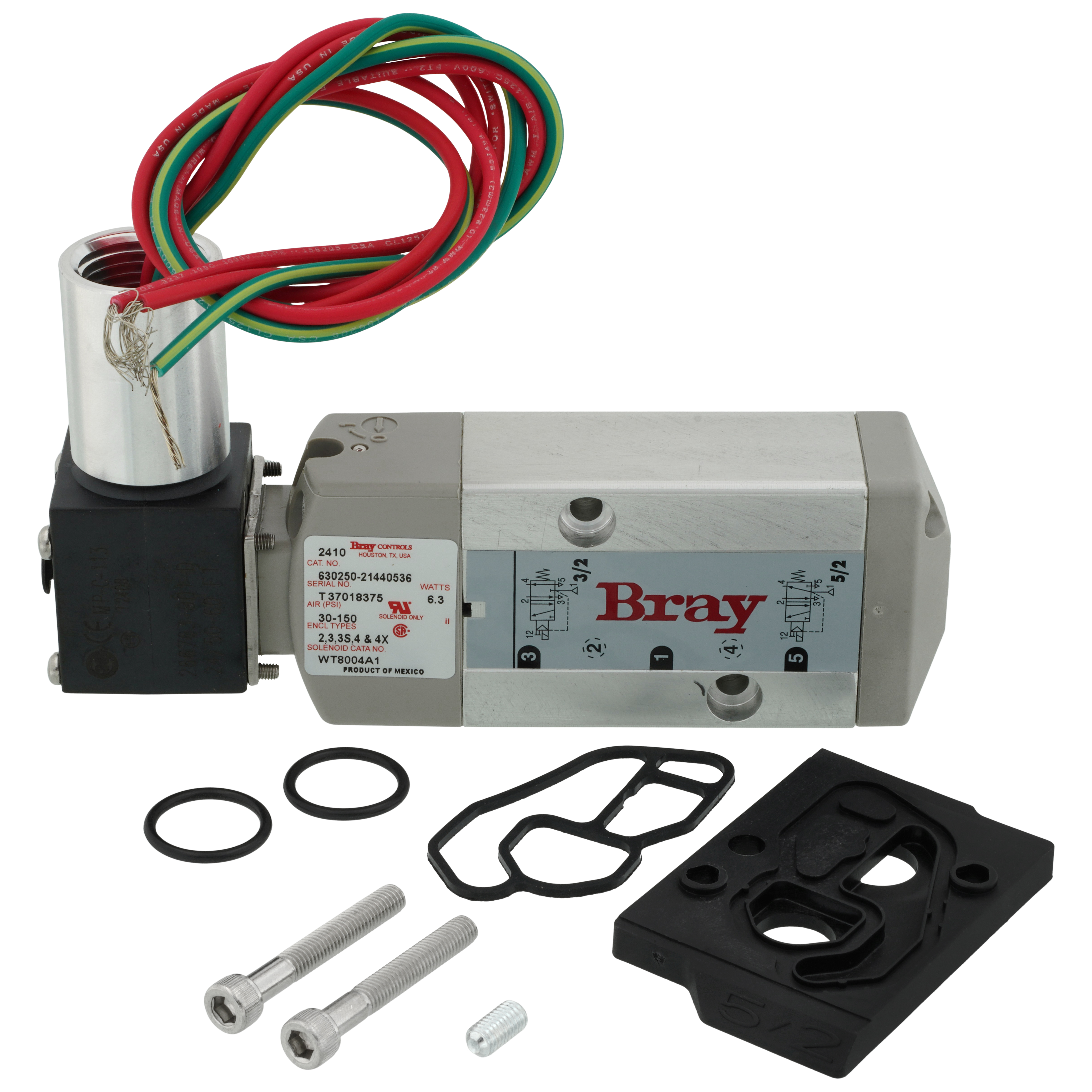 630250-21440536 - Bray 630250-21440536 - 24V Solenoid Nema4 For 92